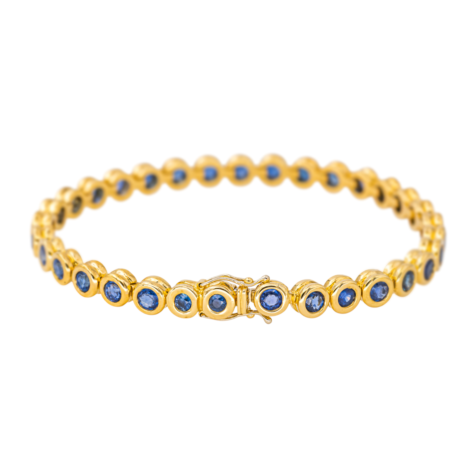 Bracelet Tennis Or jaune Saphir