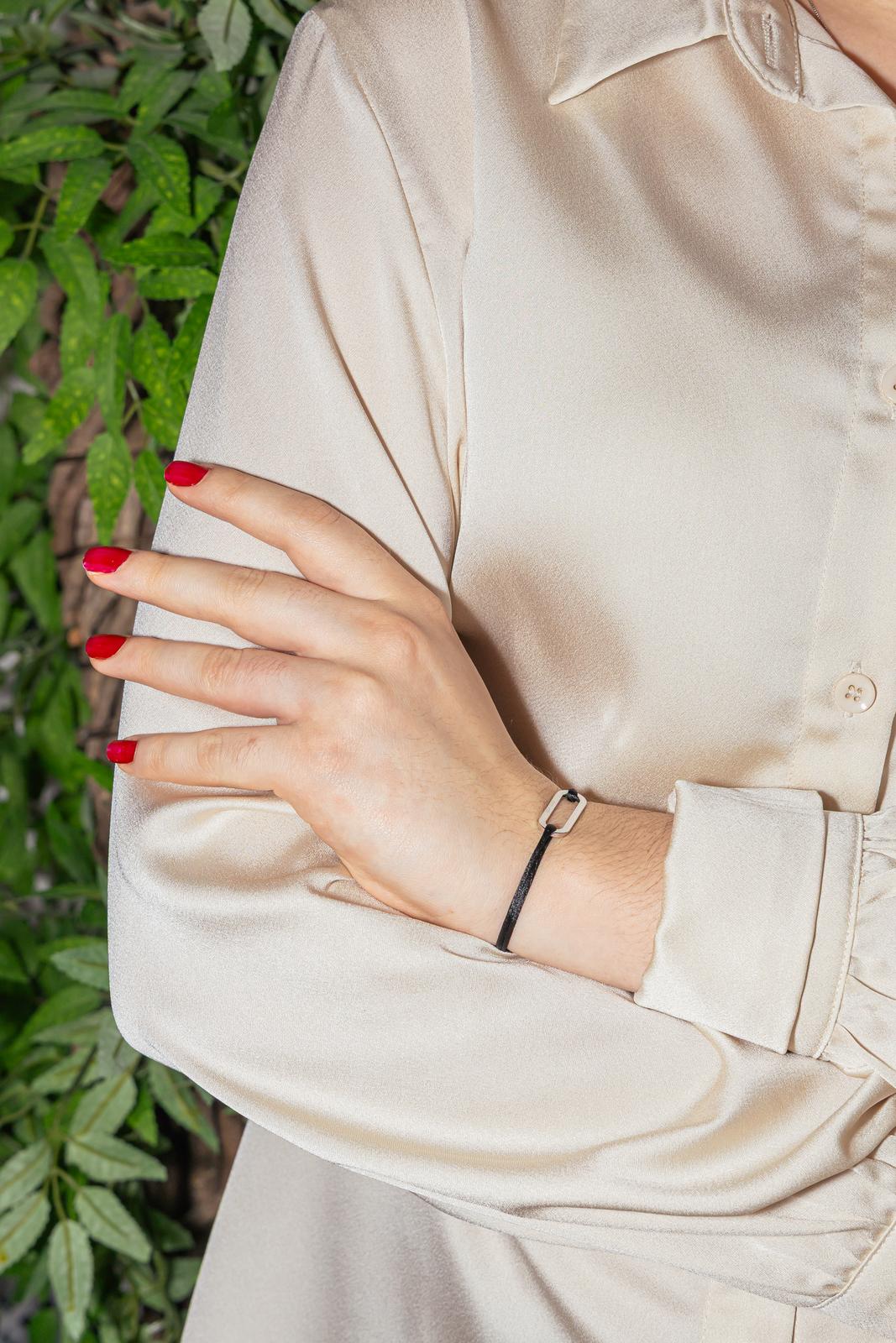 Dinh Van Bracelet Cordon Maillon Or blanc