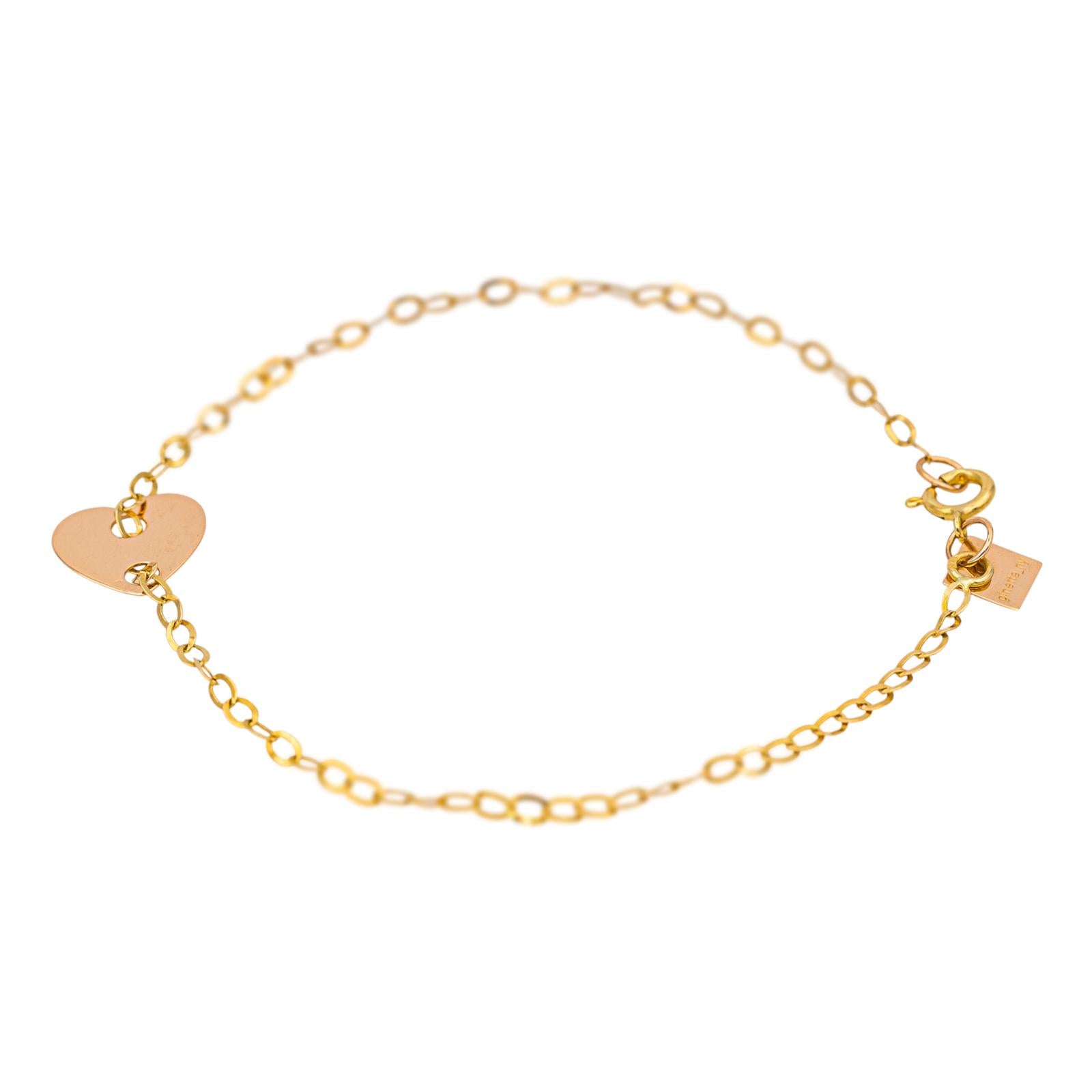 Ginette NY Bracelet Angele mini heart Or rose