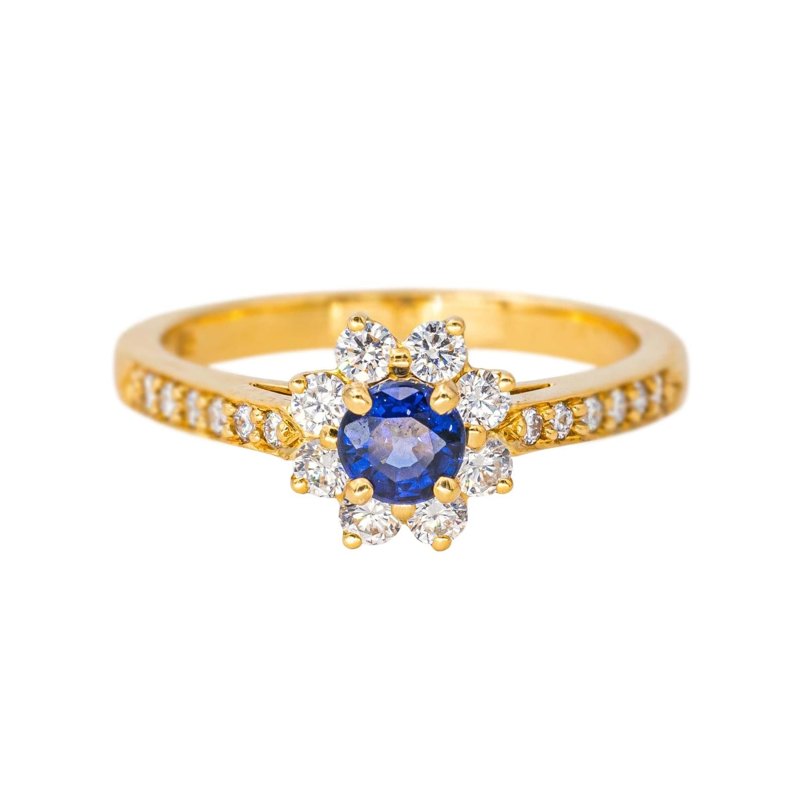 Tiffany & Co Bague Marguerite Or jaune Saphir