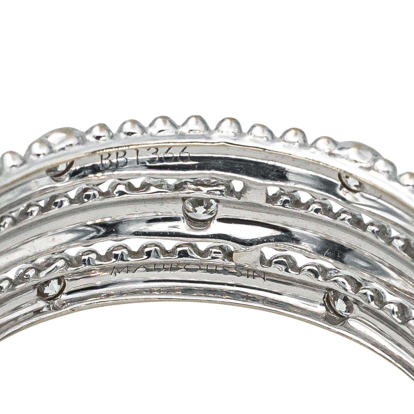 Mauboussin Bague Bandeau Le premier jour Or blanc Diamant