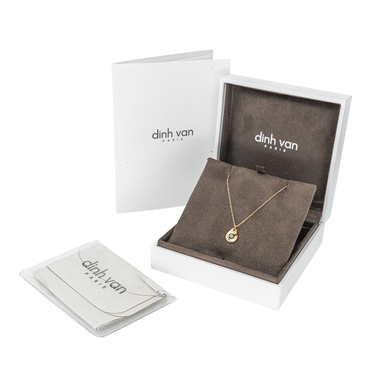 Dinh van Collier Menottes Or jaune Diamant