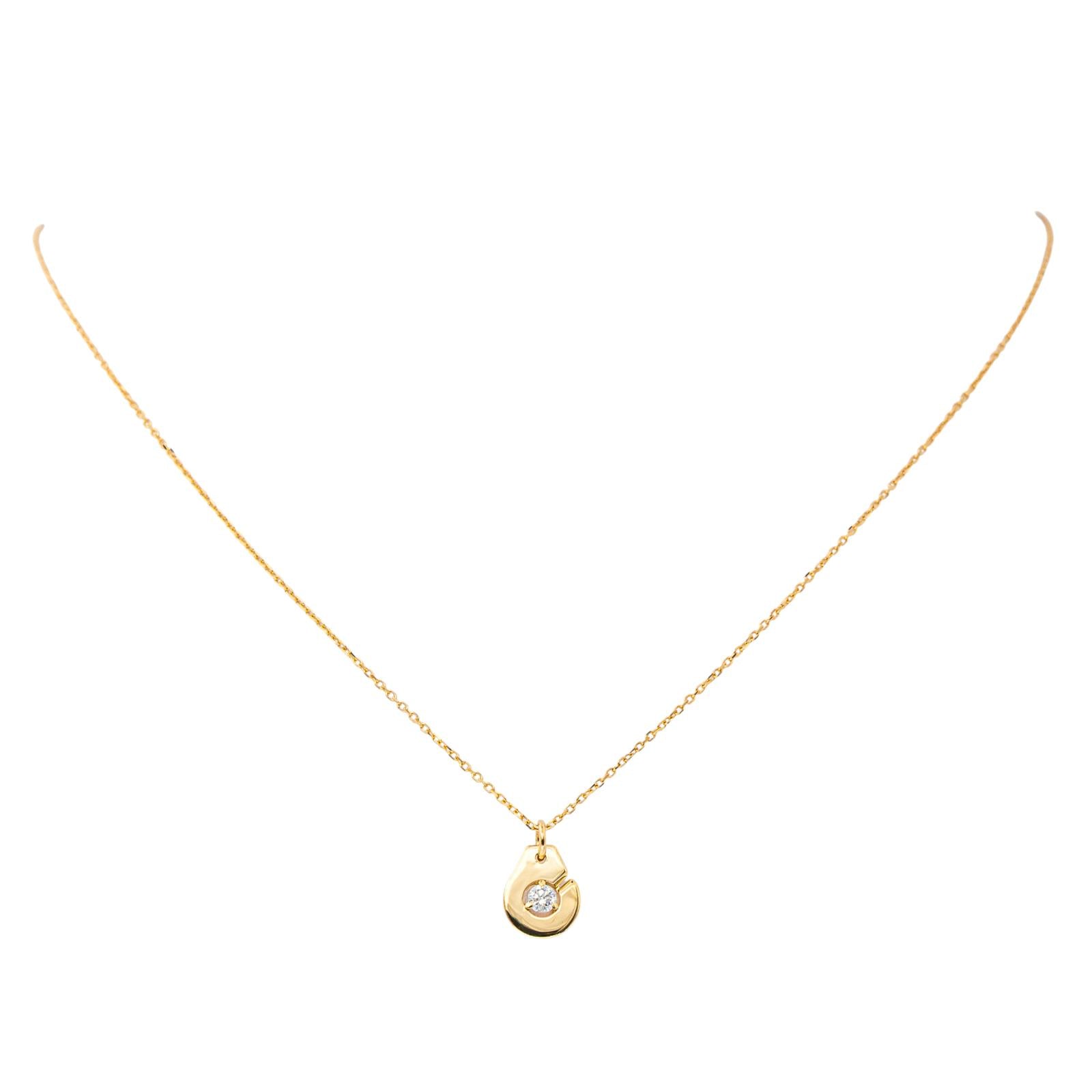 Dinh van Collier Menottes Or jaune Diamant