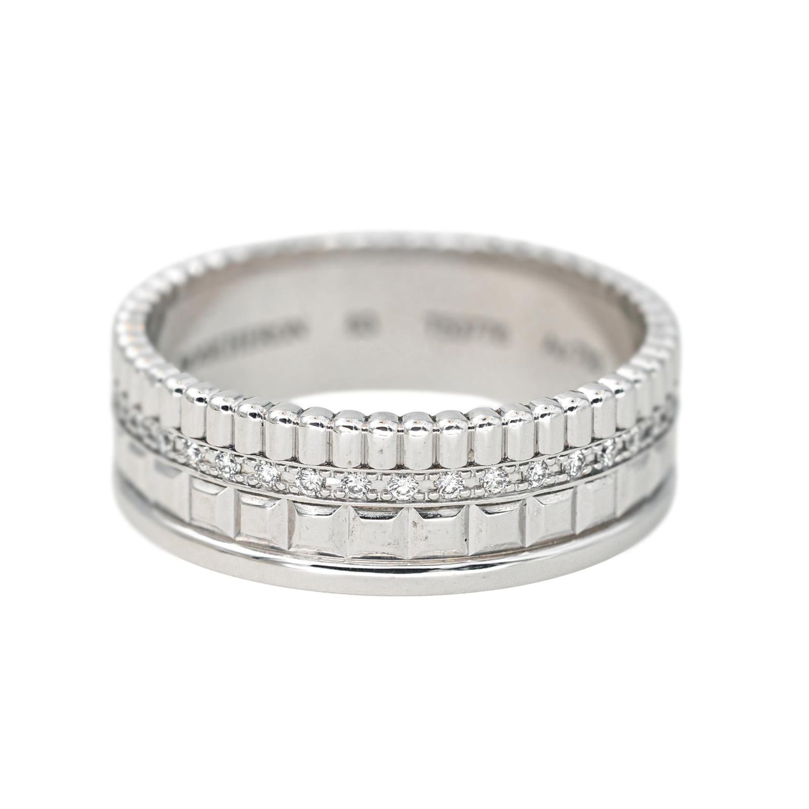 Boucheron Bague Quatre Or blanc Diamant