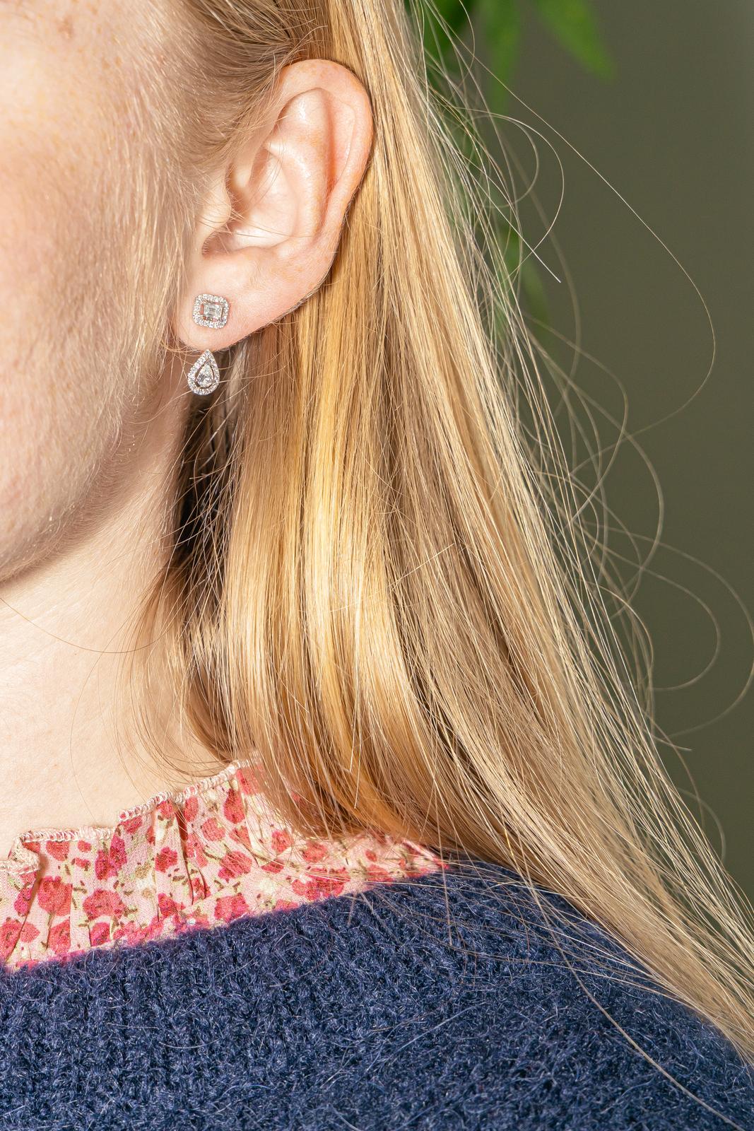 Messika Boucles d'oreilles My twin toi & moi Or blanc Diamant