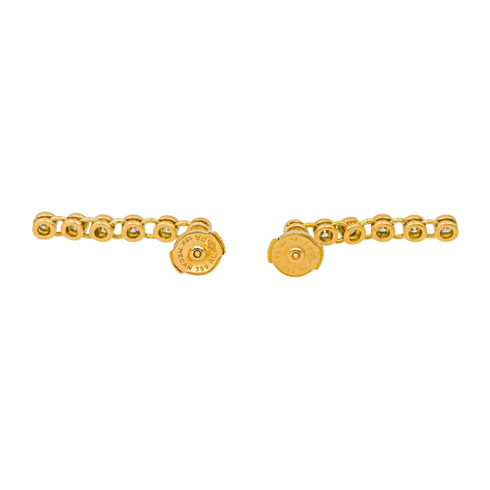 Boucles d'oreilles Pendantes Or jaune Diamant