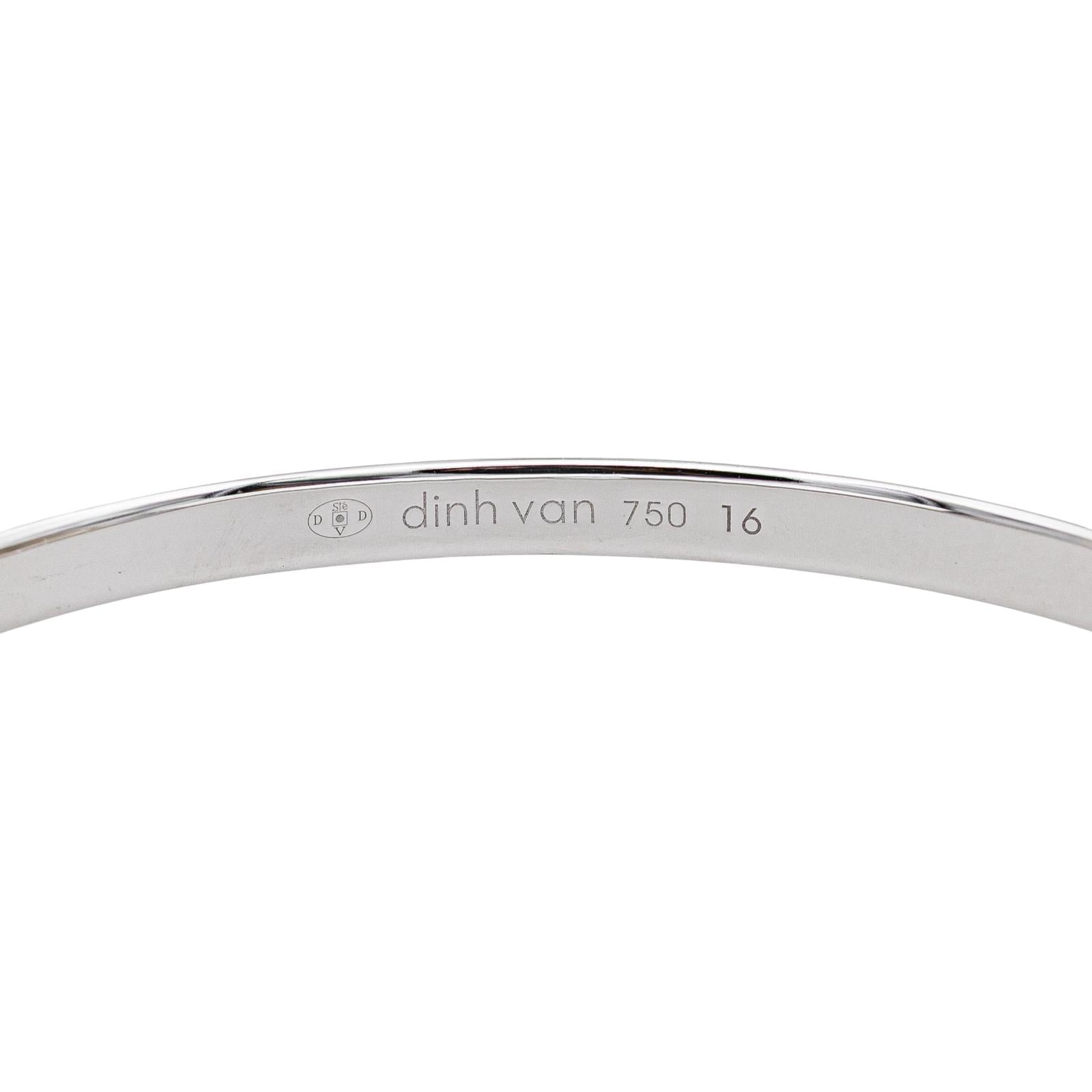 Dinh van Bracelet Serrure Or blanc Diamant