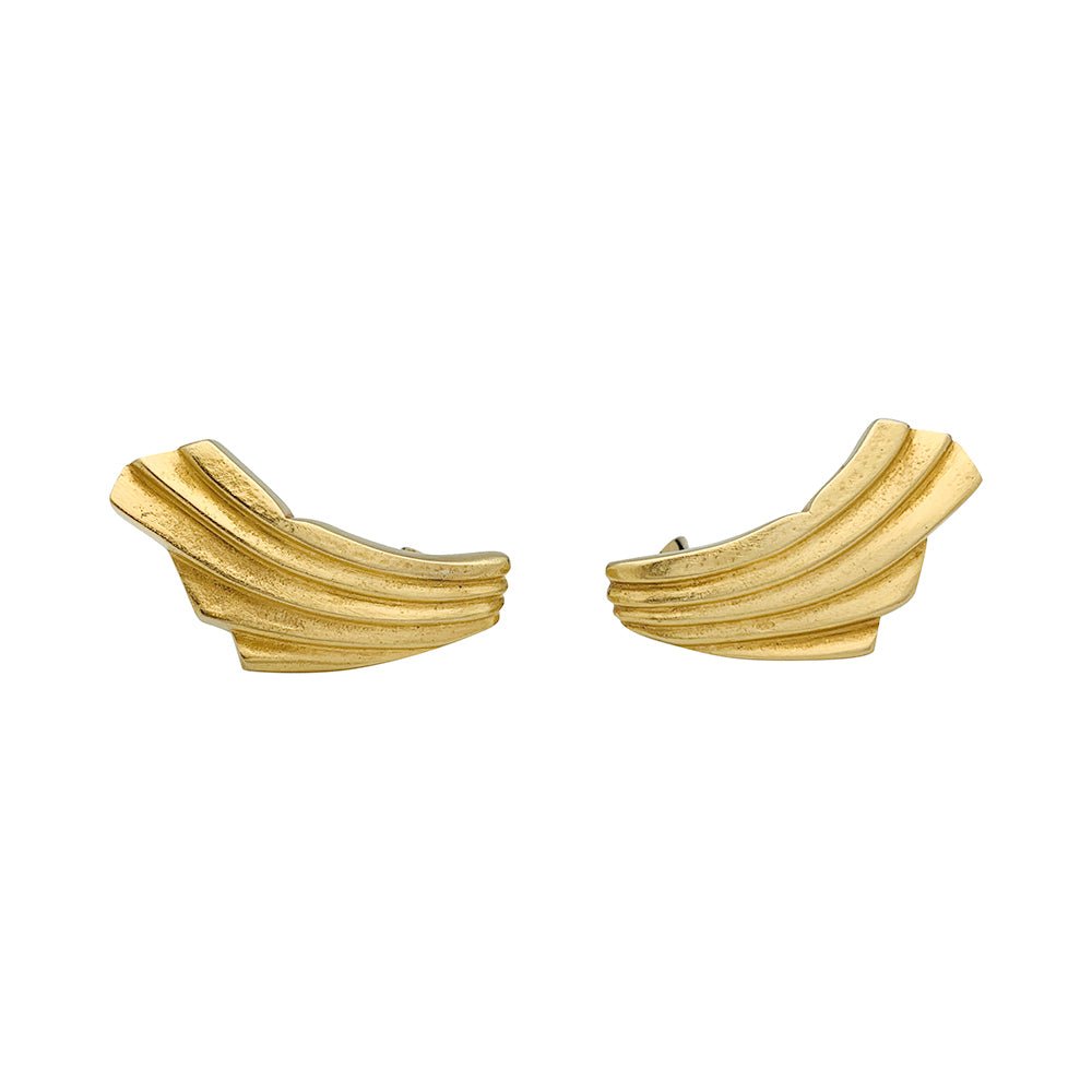 Boucles d'oreilles Lalaounis "Drapé" en or jaune. - Maison Eloe