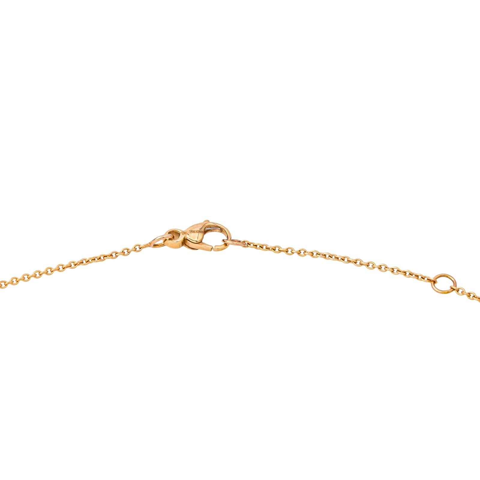 De beers Collier Lotus enchanté Or rose Diamant