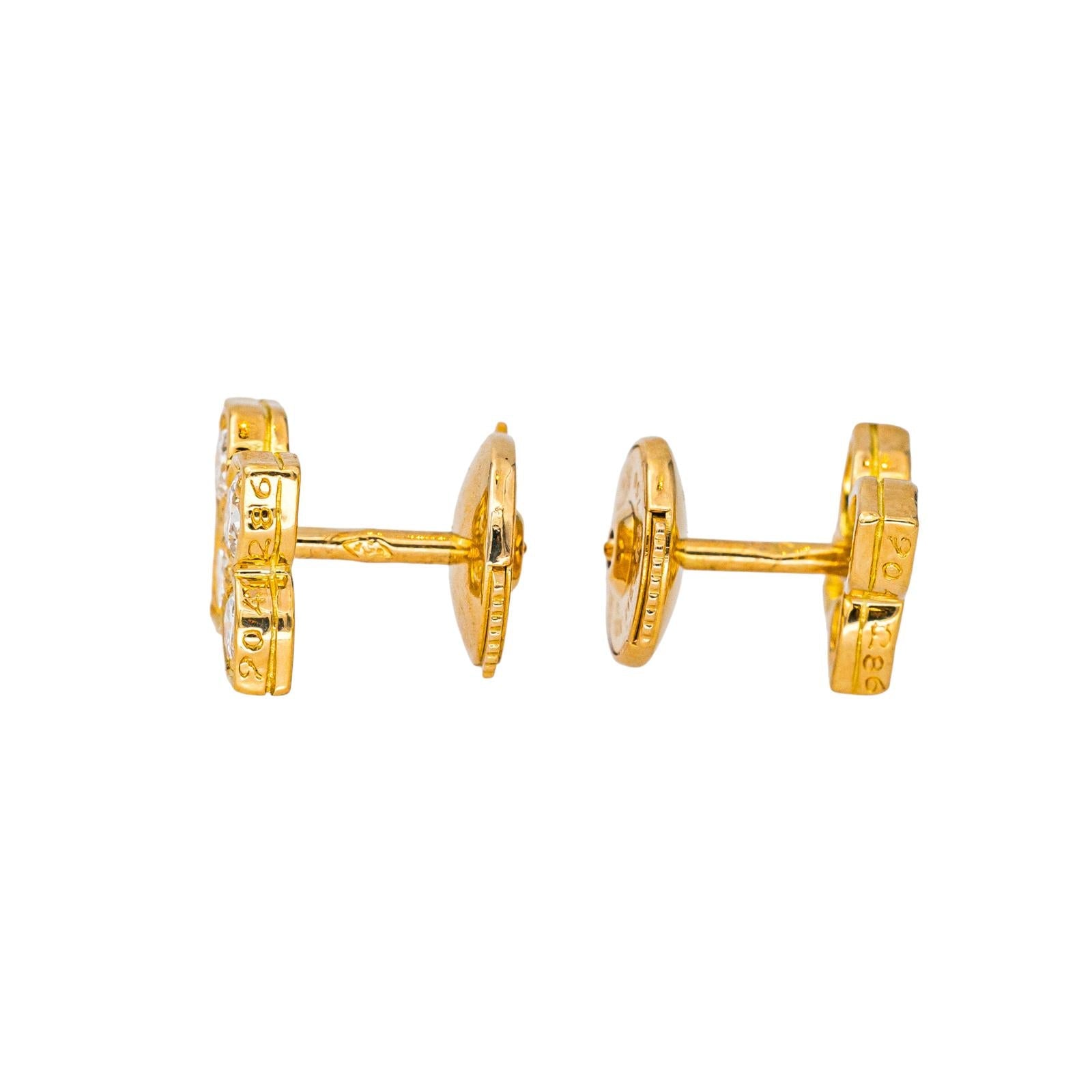 Cartier Boucles d'oreilles Puces Hindu Or jaune Diamant
