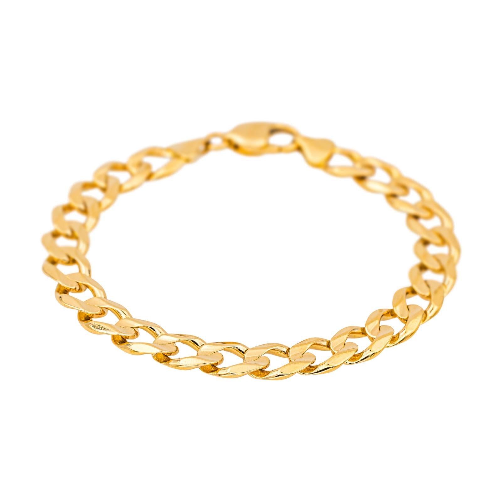 Bracelet Maille Gourmette Or jaune