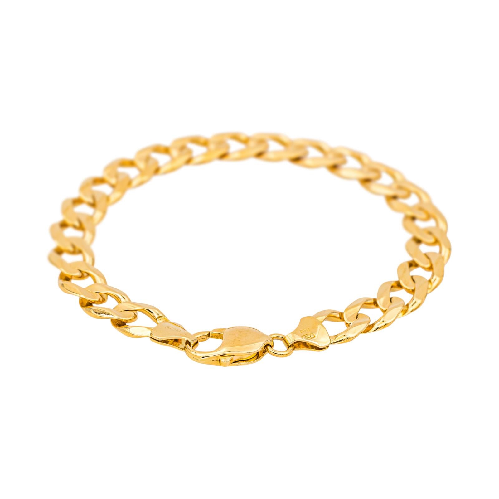 Bracelet Maille Gourmette Or jaune