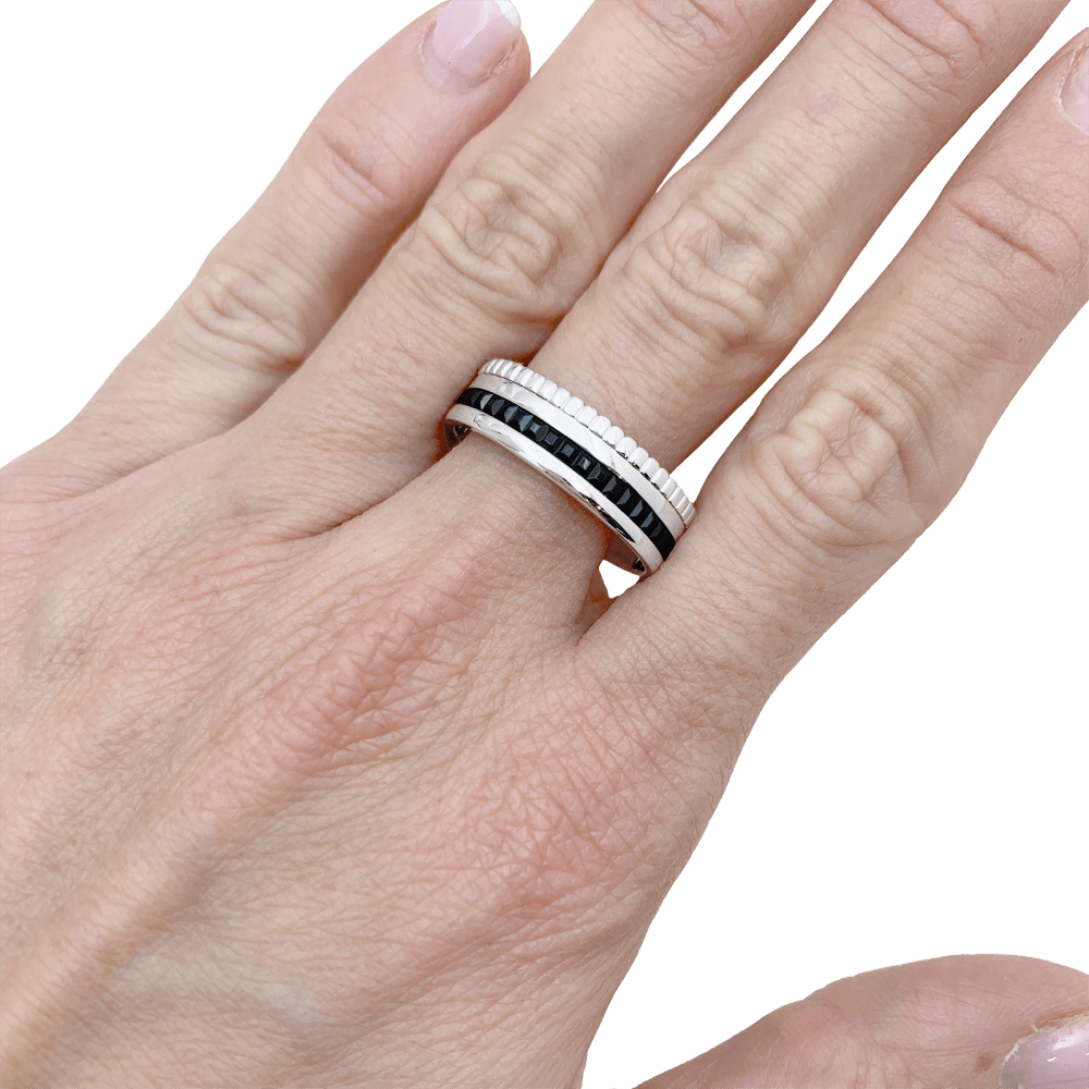 Bague Boucheron,"Quatre Black Edition Small", en or blanc.