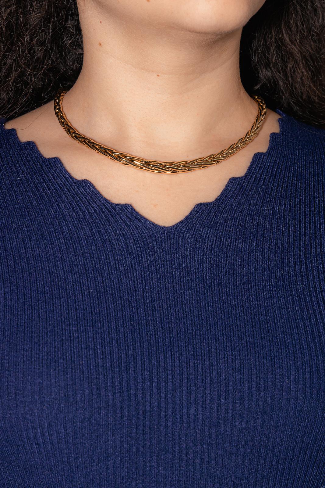 Collier Maille palmier Or jaune
