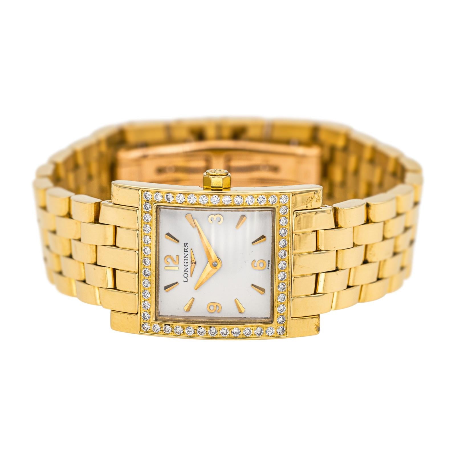 Longines Montre Dolcevita square Or jaune Diamant