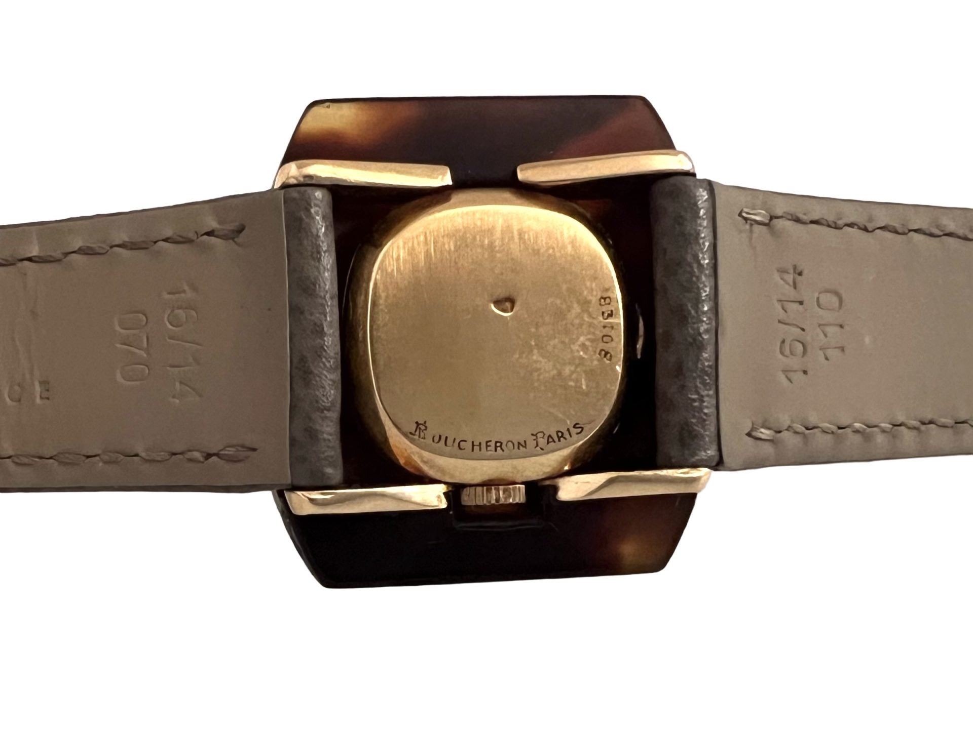 Boucheron, Montre vintage en Or et écaille de tortue.