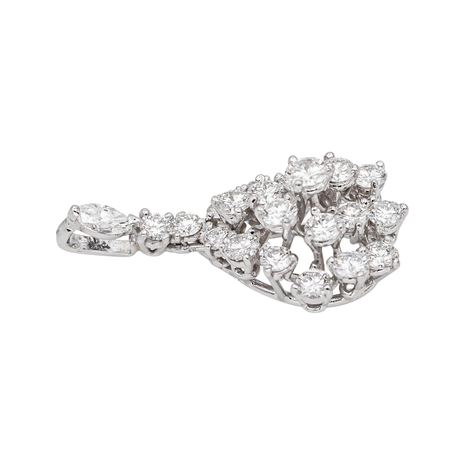 Pendentif Or blanc Diamant