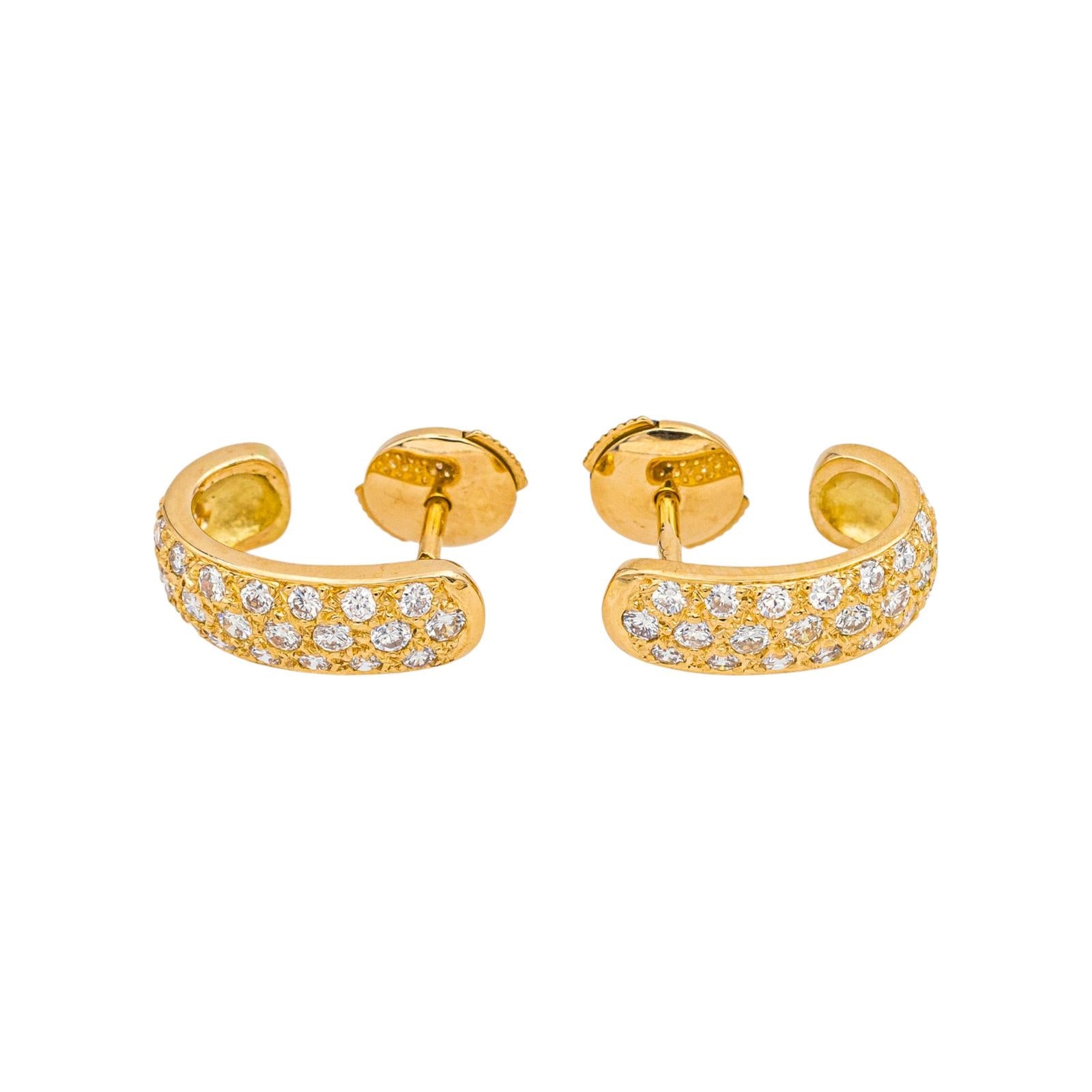 Boucles d'oreilles Or jaune Diamant