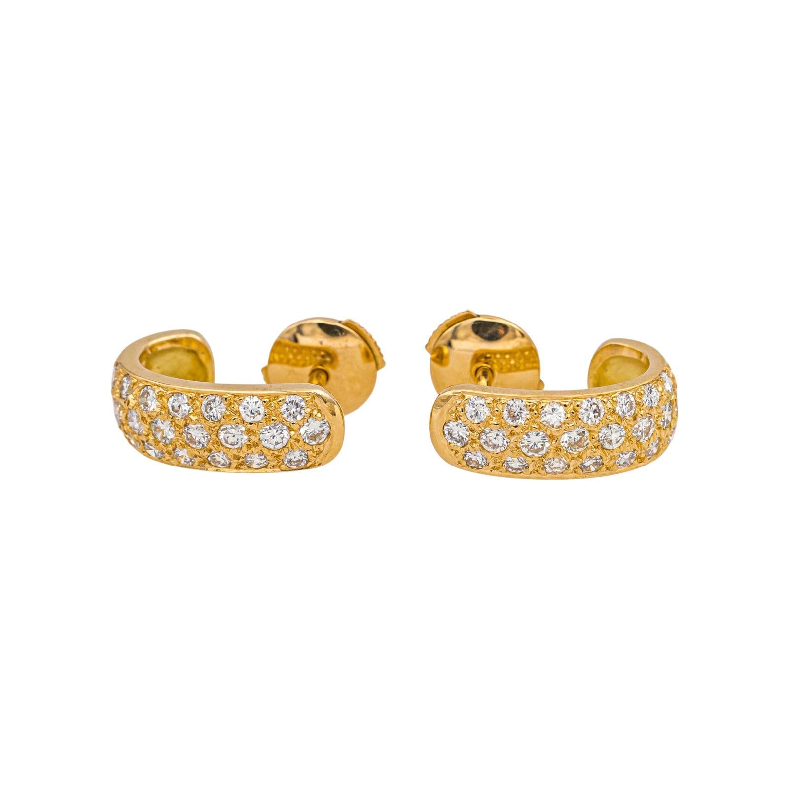 Boucles d'oreilles Or jaune Diamant