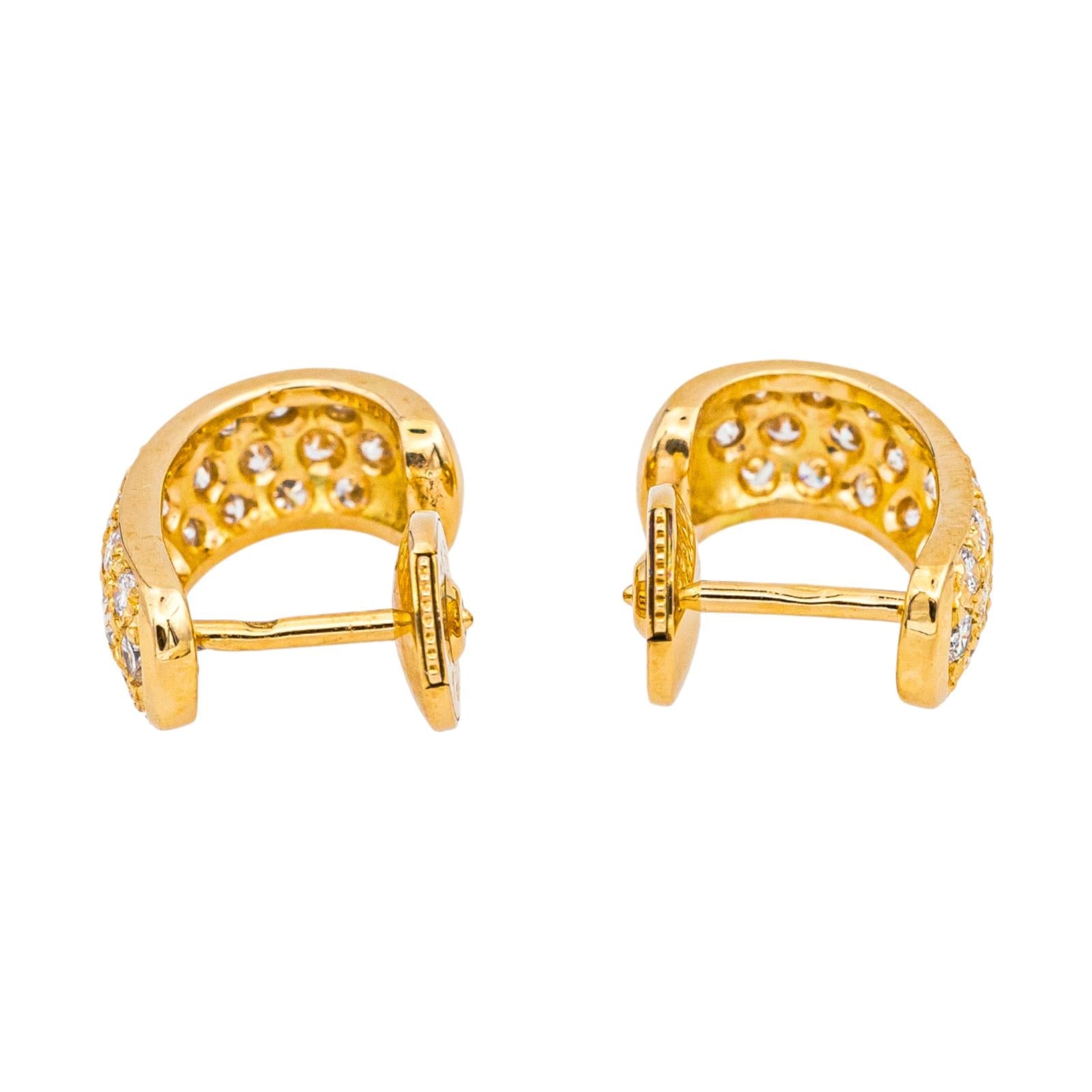 Boucles d'oreilles Or jaune Diamant