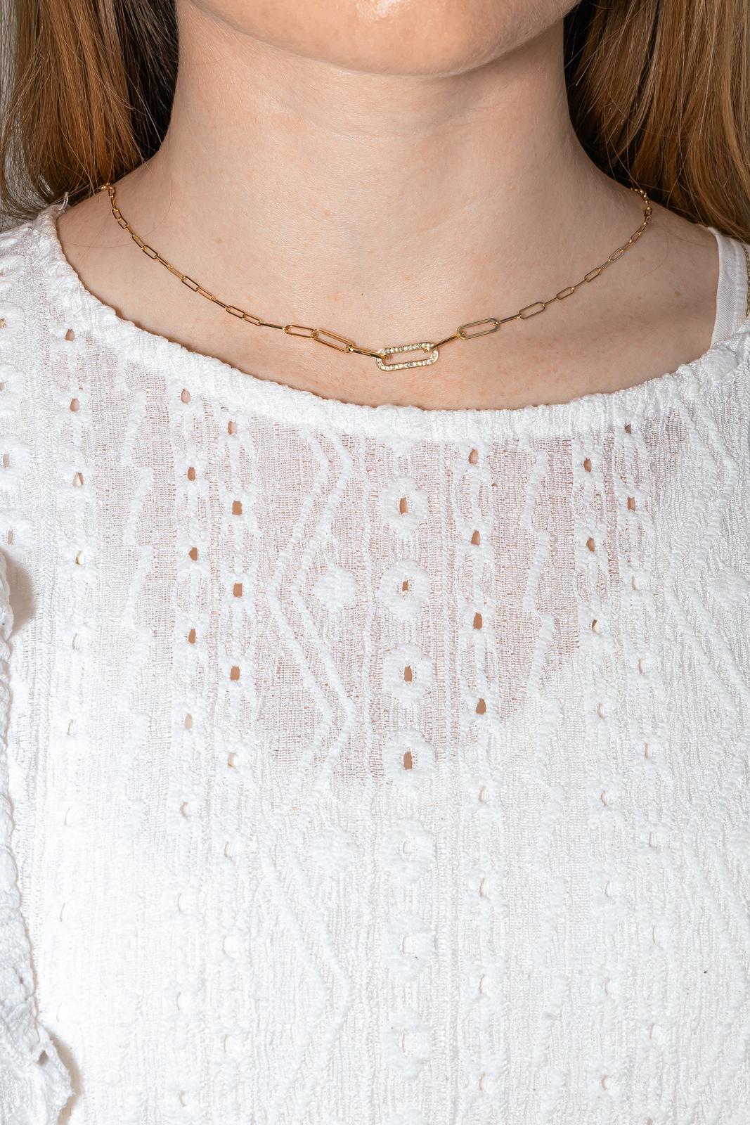 Dinh van Collier Maillon Or jaune Diamant