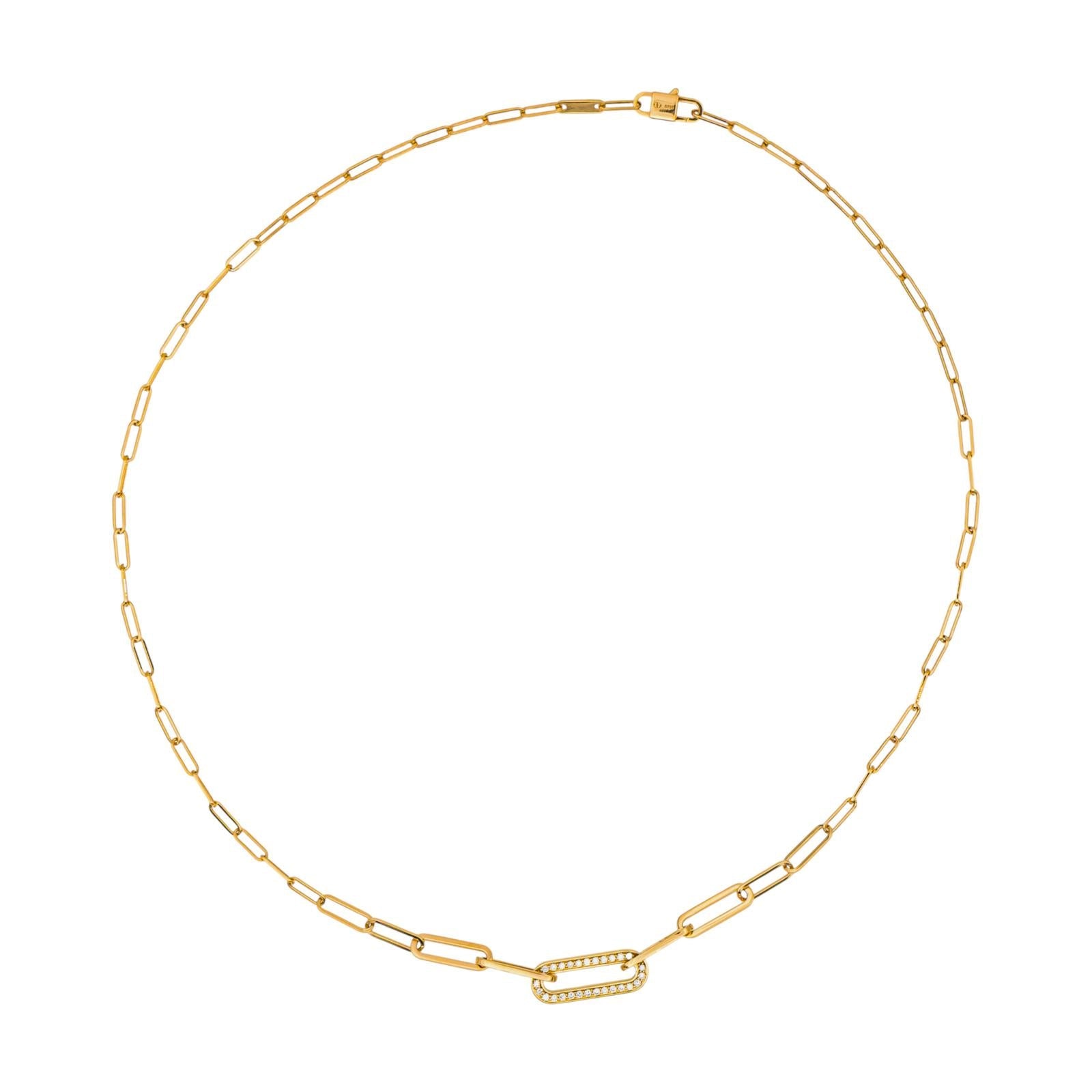 Dinh van Collier Maillon Or jaune Diamant