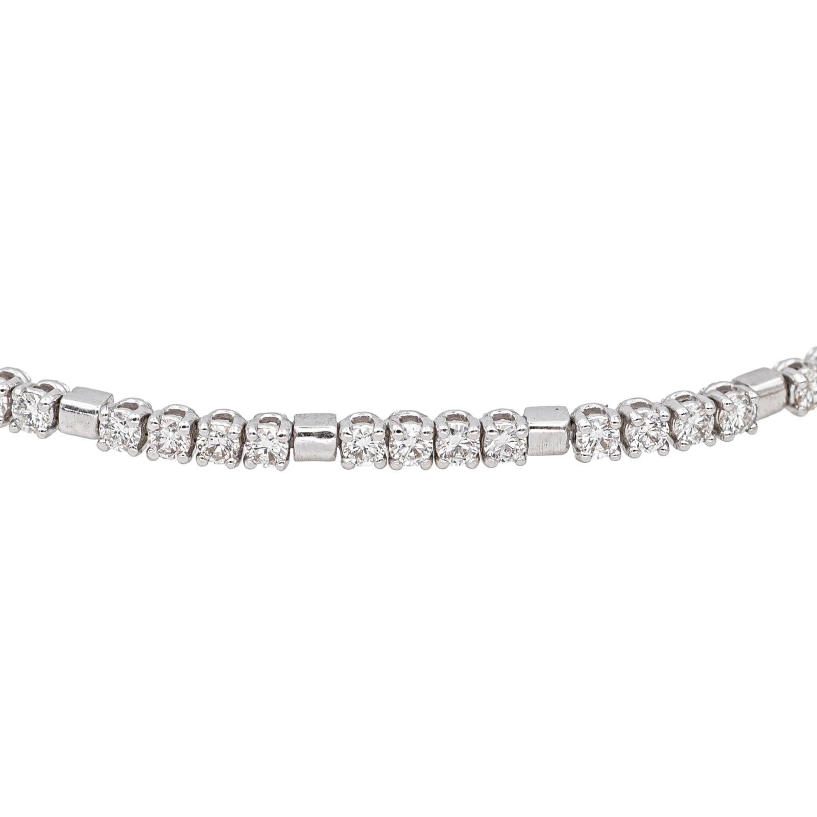 Bracelet Tennis Or blanc Diamant