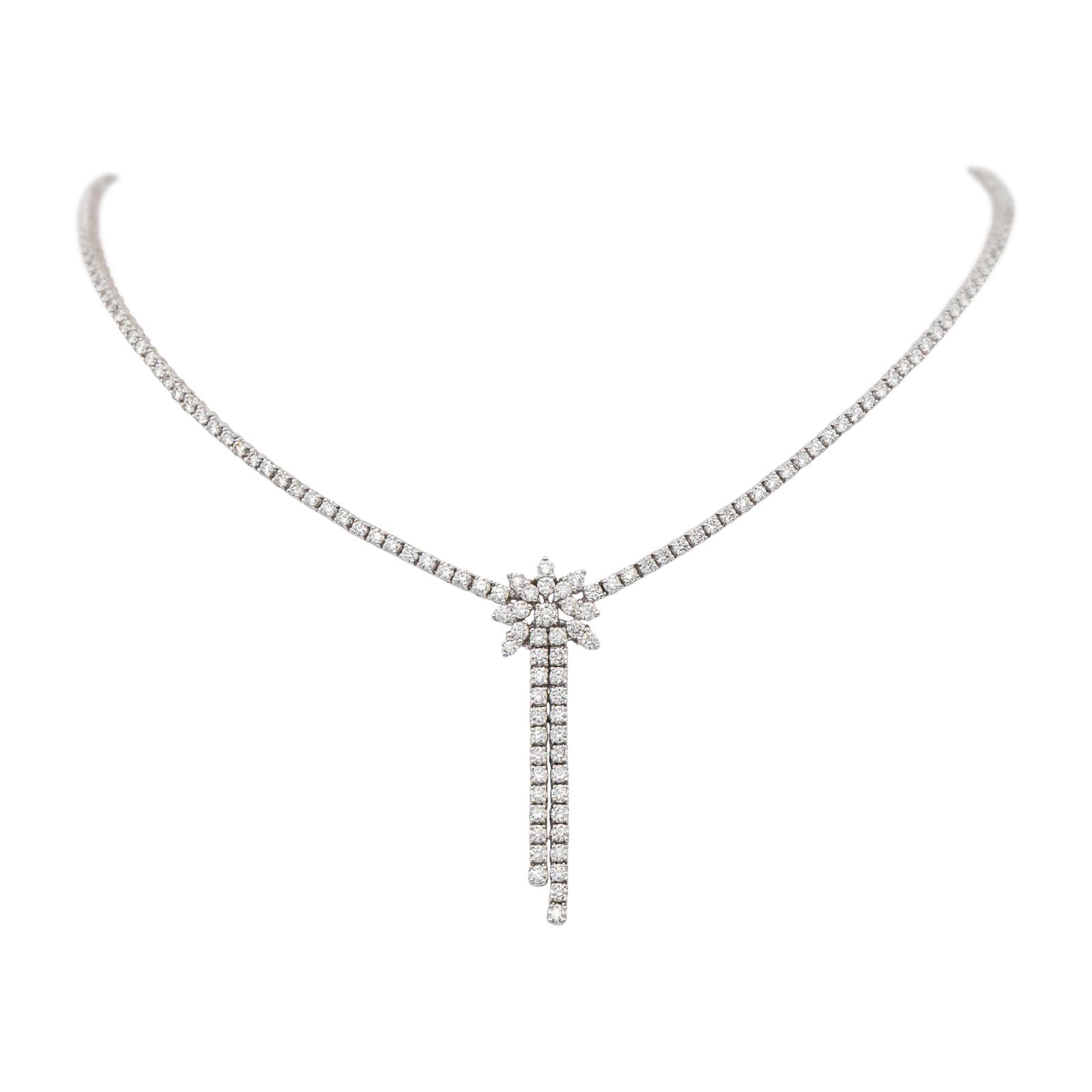Collier Rivière Or blanc Diamant