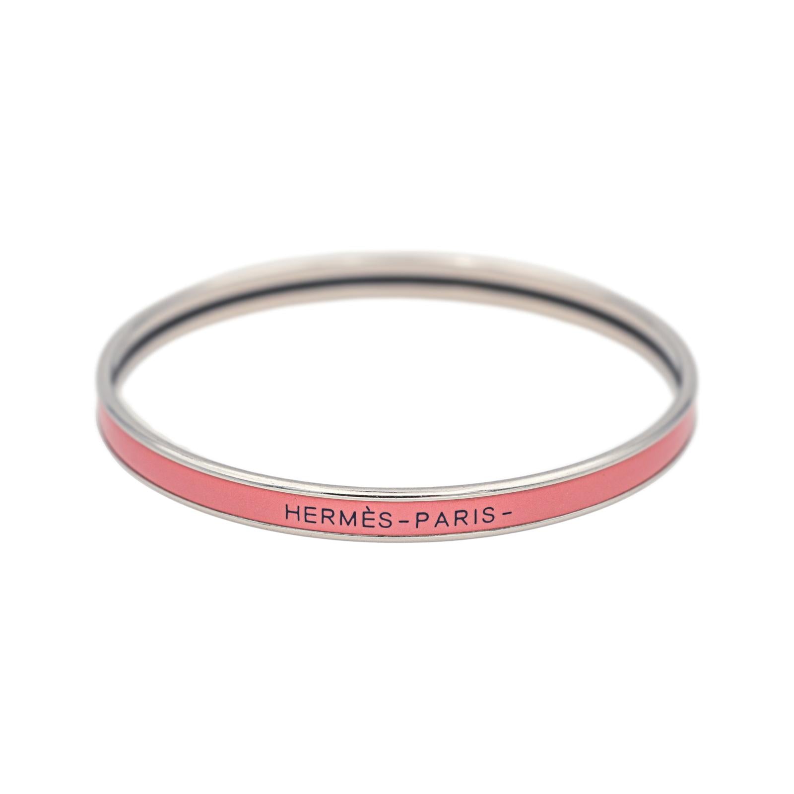 Hermès Bracelet Jonc Métal argenté