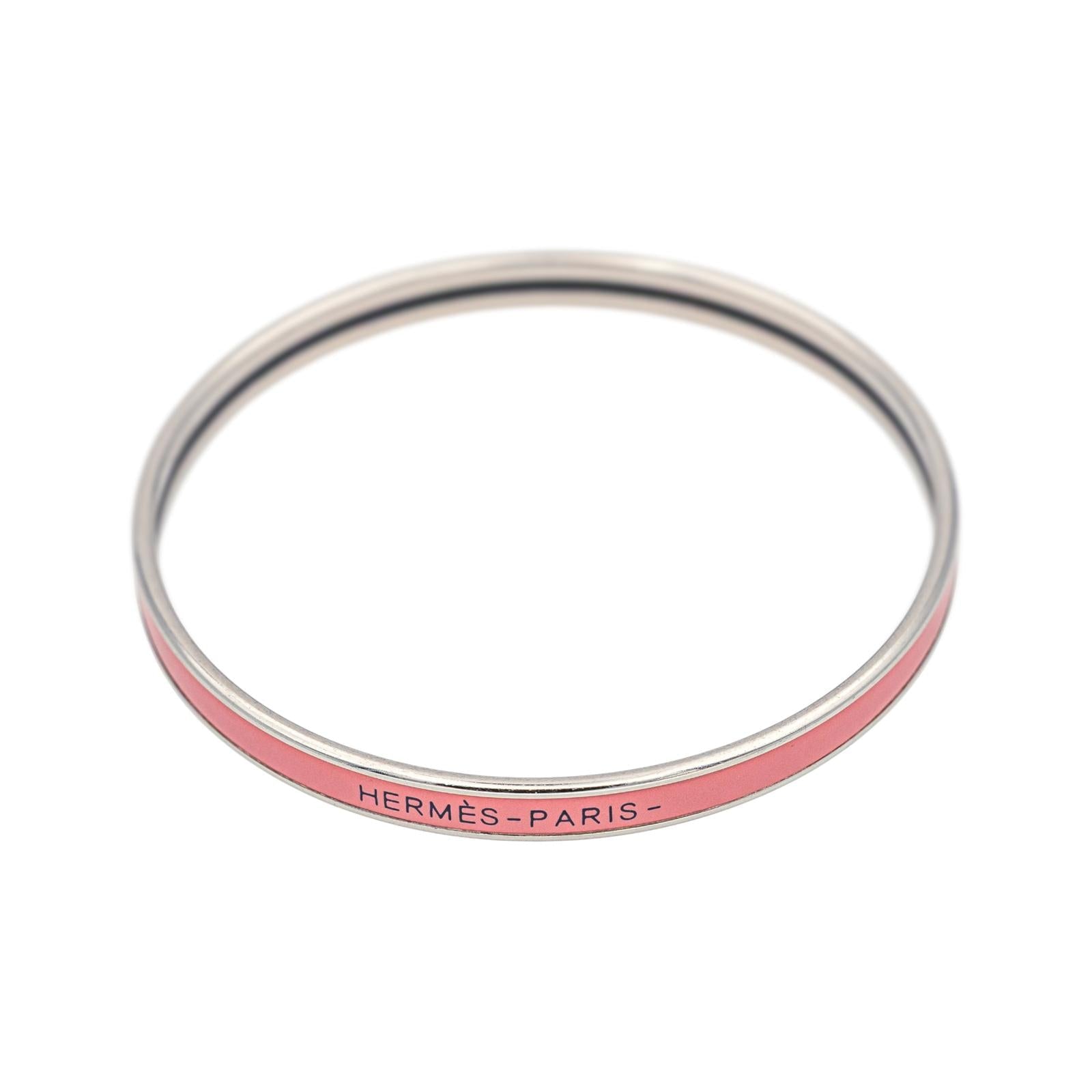 Hermès Bracelet Jonc Métal argenté