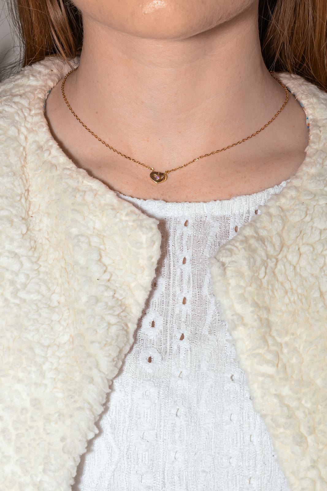 Cartier Collier Cœur Or jaune Saphir