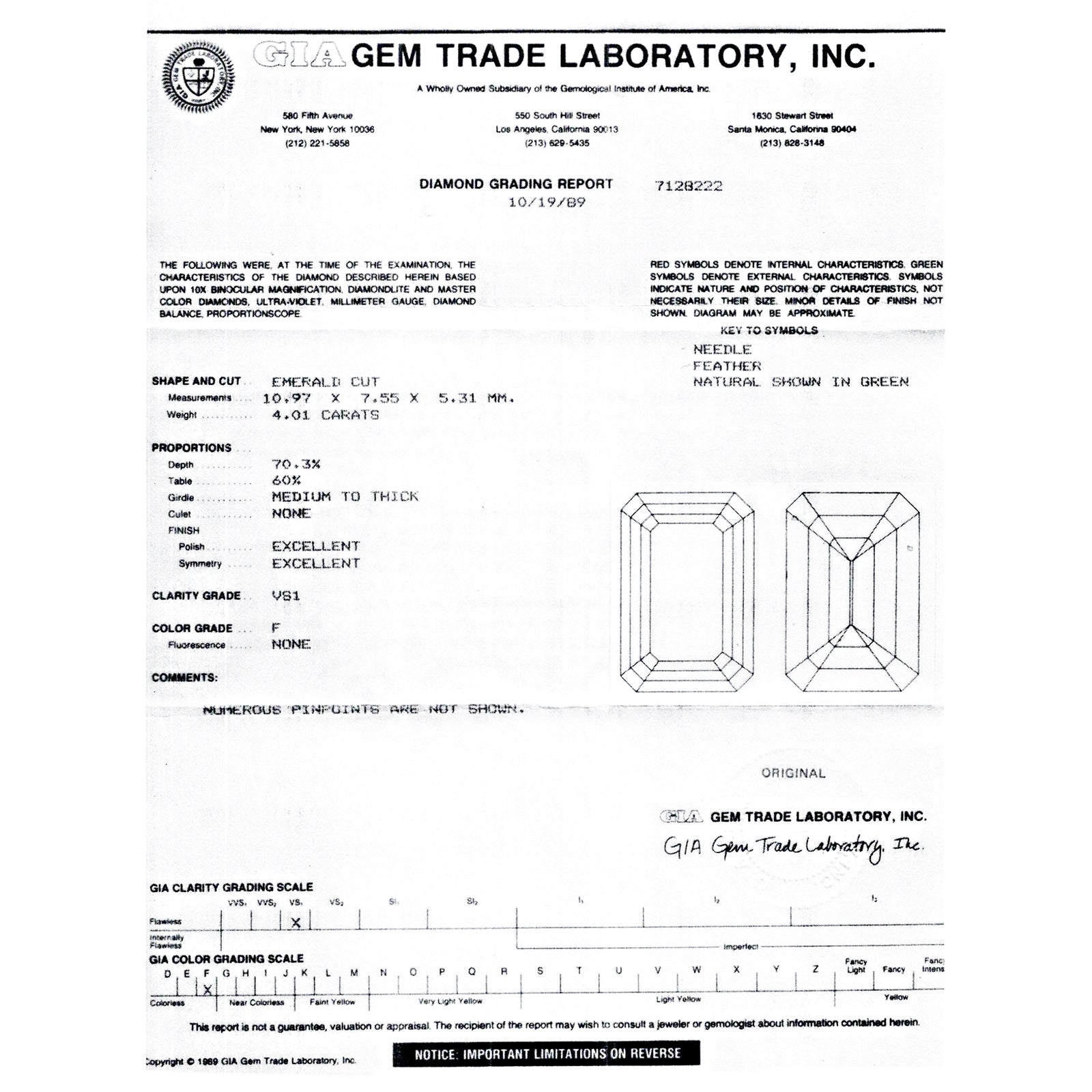 Bague solitaire Van Cleef & Arpels, diamant taille émeraude 4,01 cts.