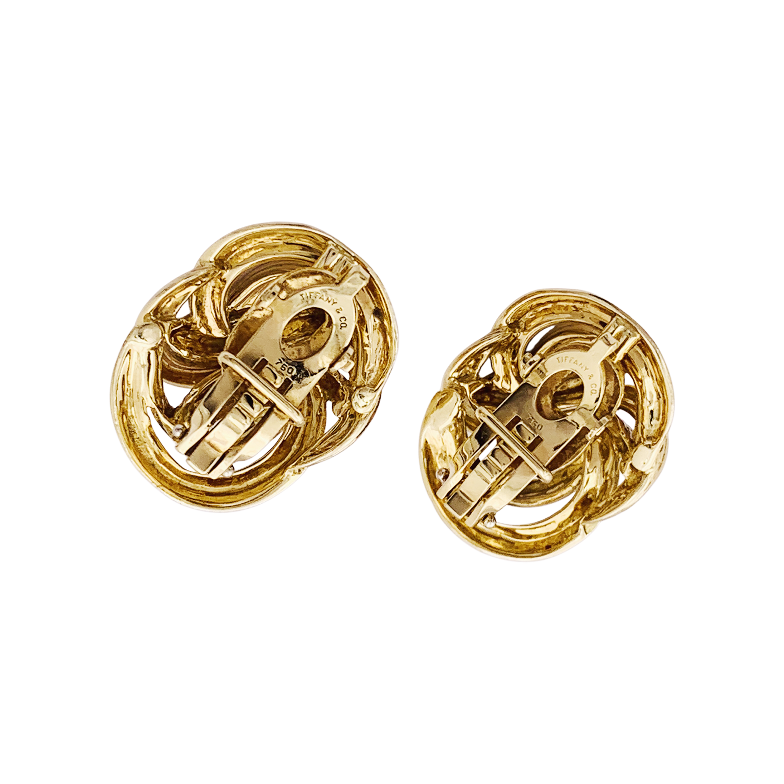 Boucles d'oreilles TIFFANY & CO, or jaune.