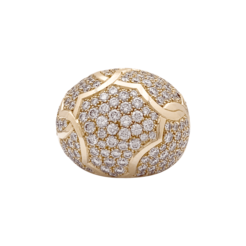 Bague Chanel, "Profil de Camelia" or jaune et diamants.