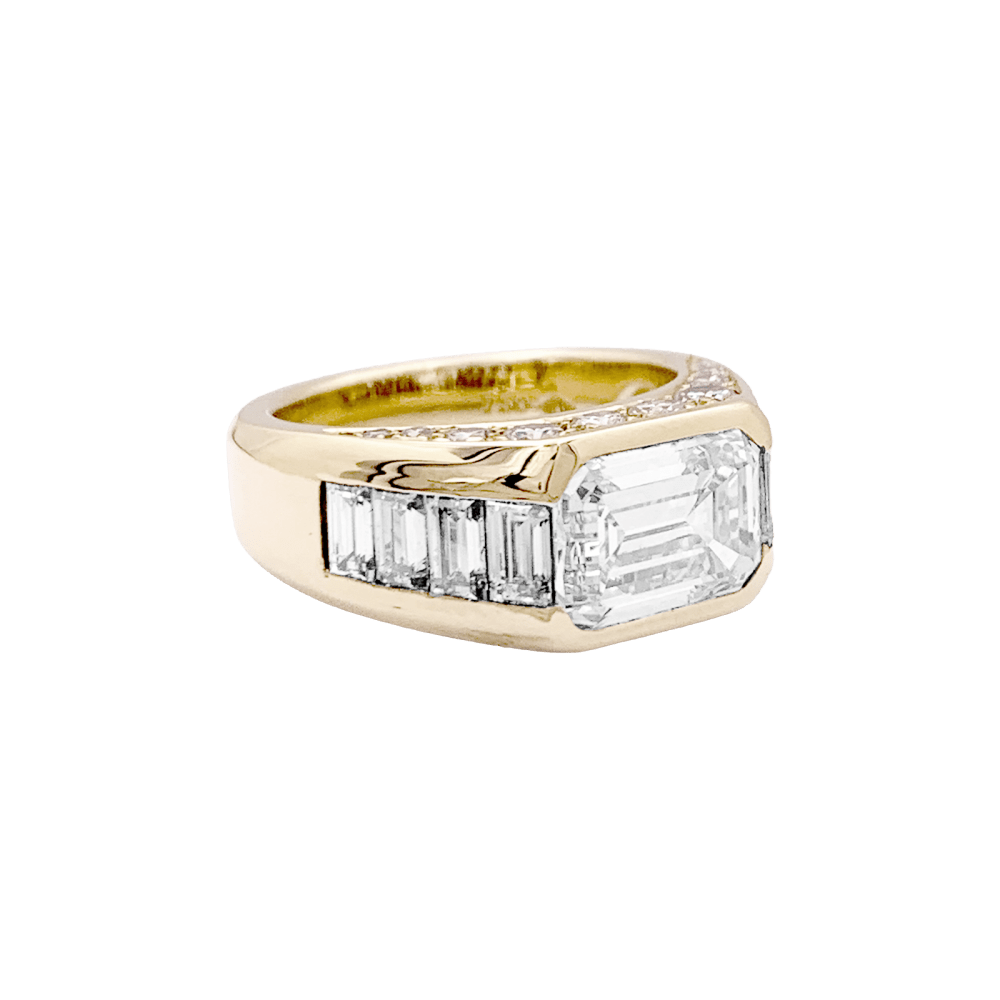 Bague O.J. Perrin, or jaune et diamants. - Maison Eloe