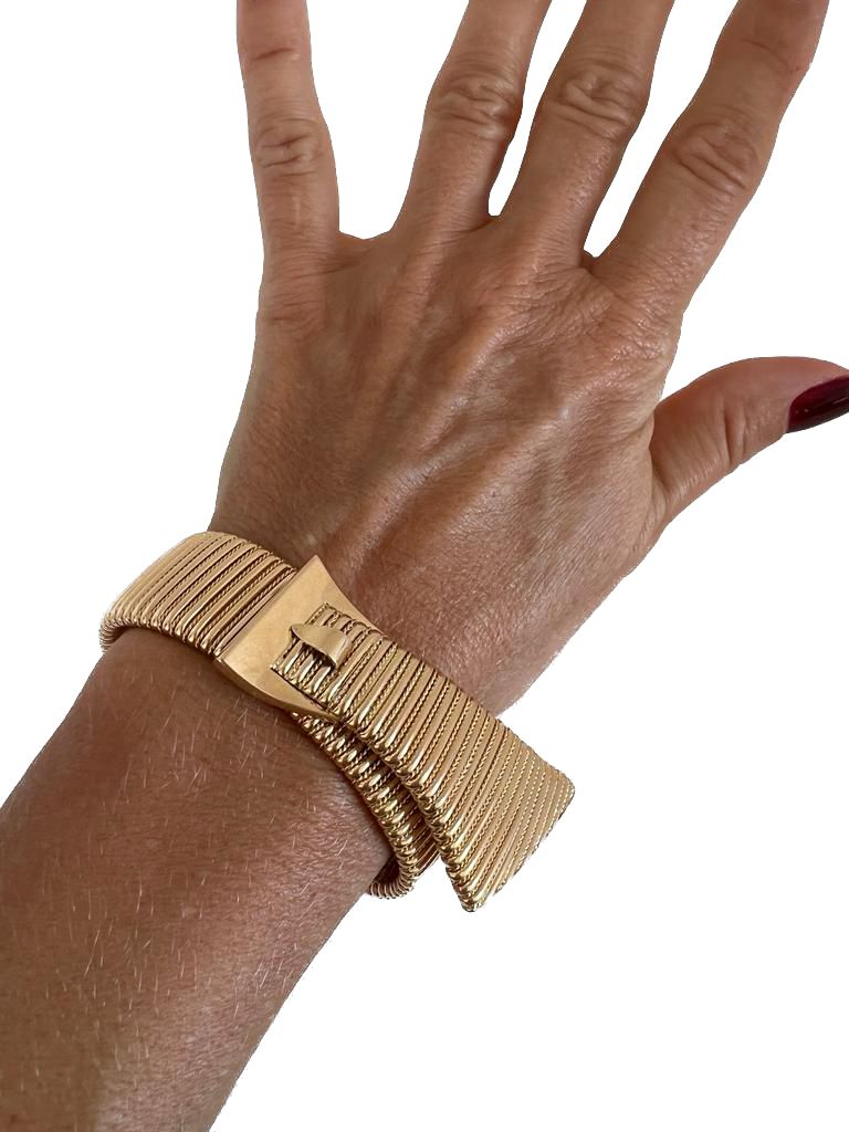 18k rose gold bracelet, RT maker's mark