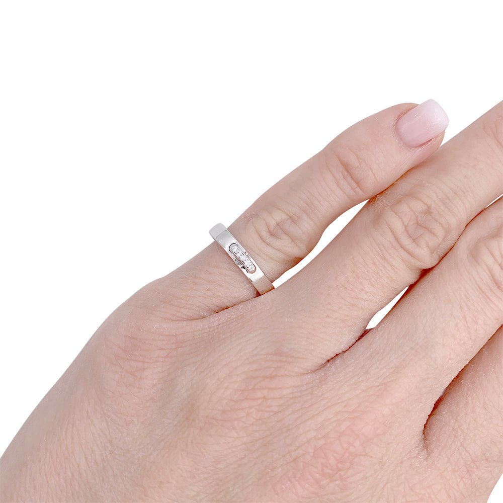 Bague Chaumet , "Liens", platine, diamants. - Maison Eloe