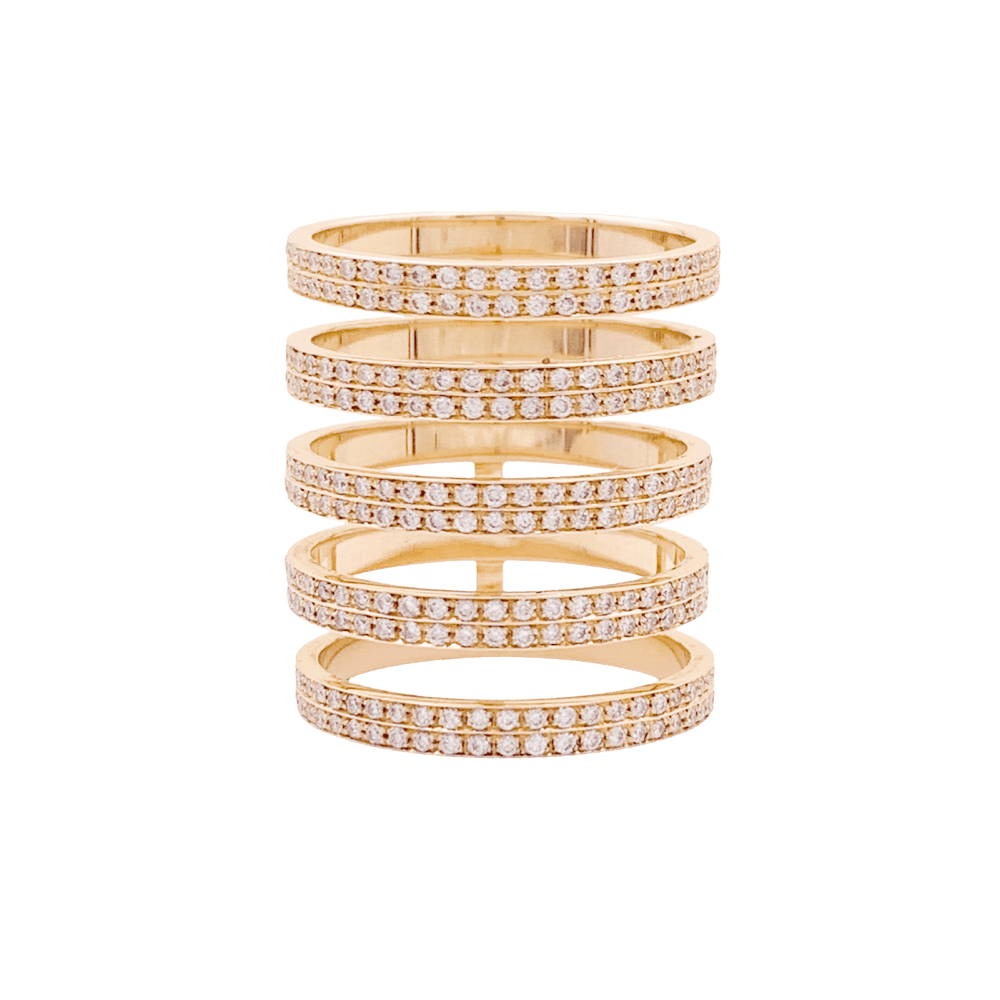 Bague Repossi, modèle "Berbère" en or rose et diamants.