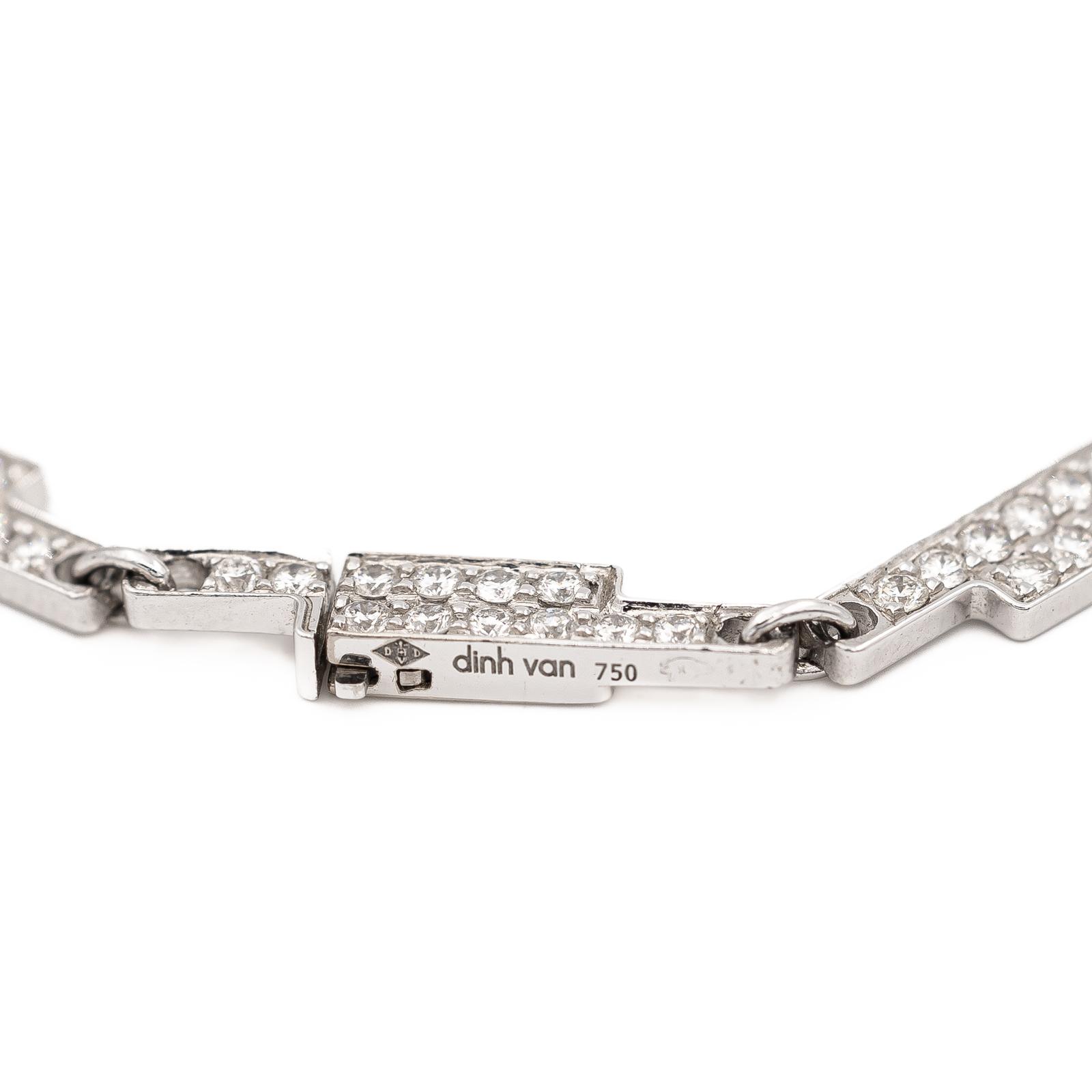 Dinh Van Bracelet Seventies White gold Diamond