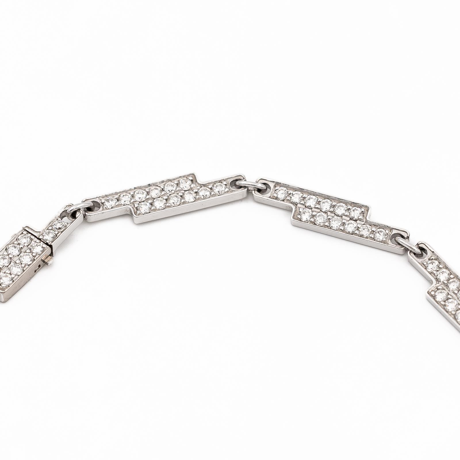 Dinh Van Bracelet Seventies White gold Diamond