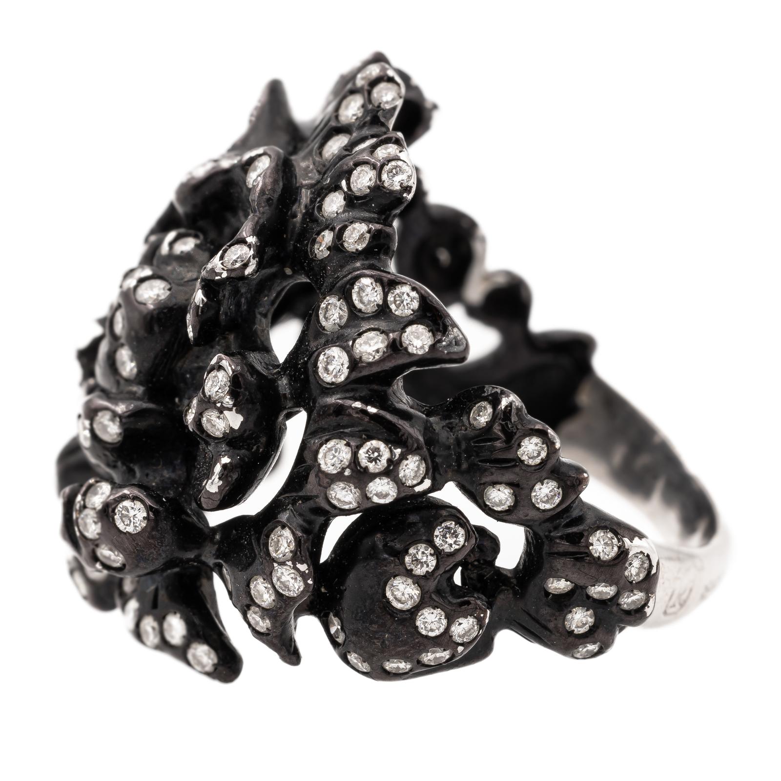 Repossi Nérée Ring Black Gold Diamond