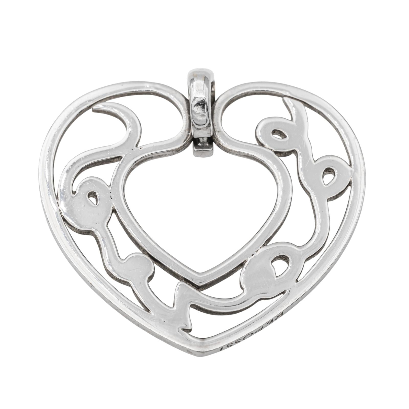 Repossi Love Heart Pendant White Gold Diamond