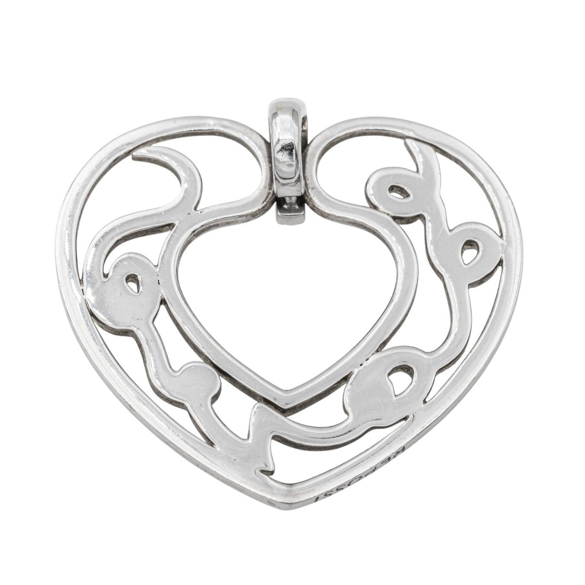 Repossi Pendentif Coeur Love Or blanc Diamant - Maison Eloe