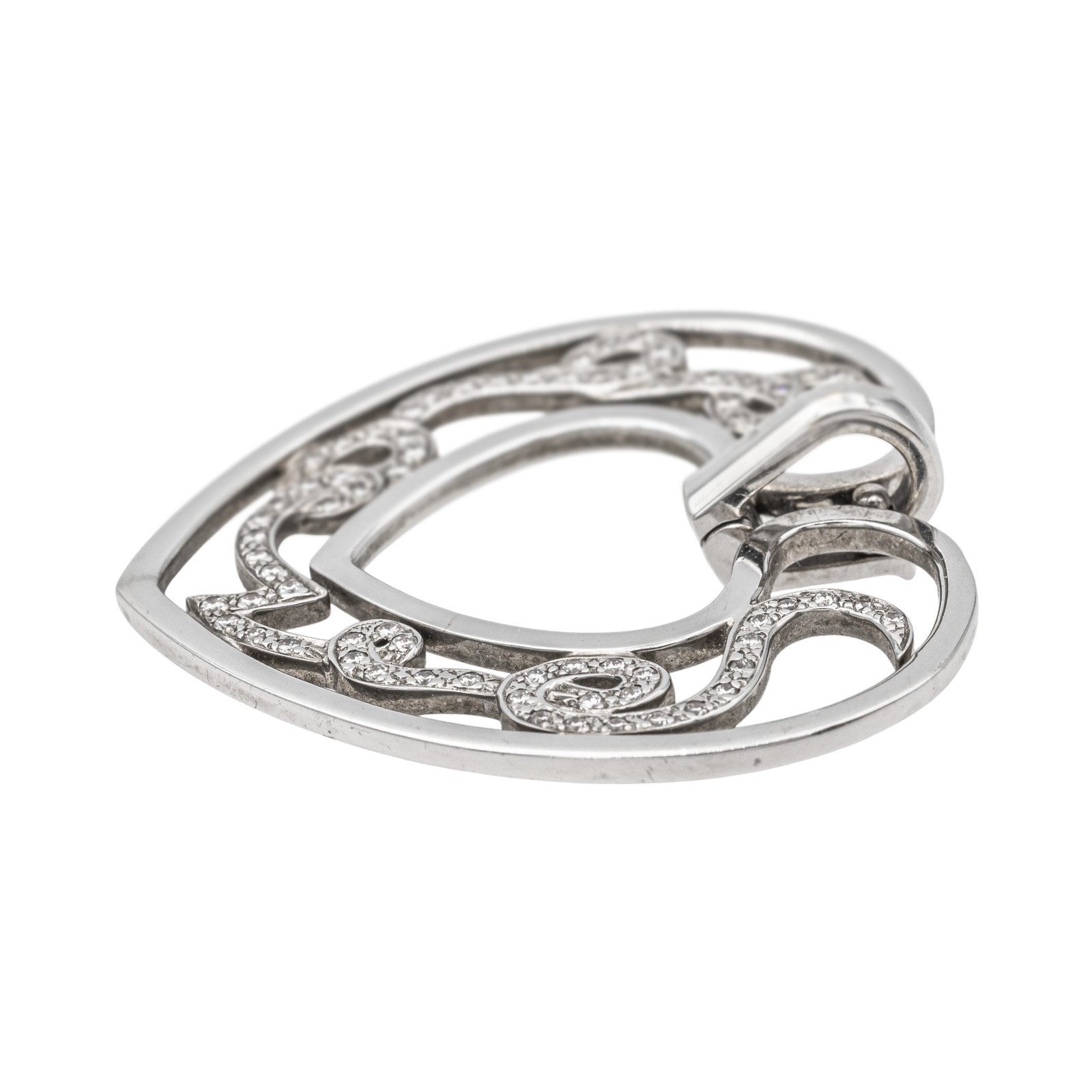 Repossi Love Heart Pendant White Gold Diamond