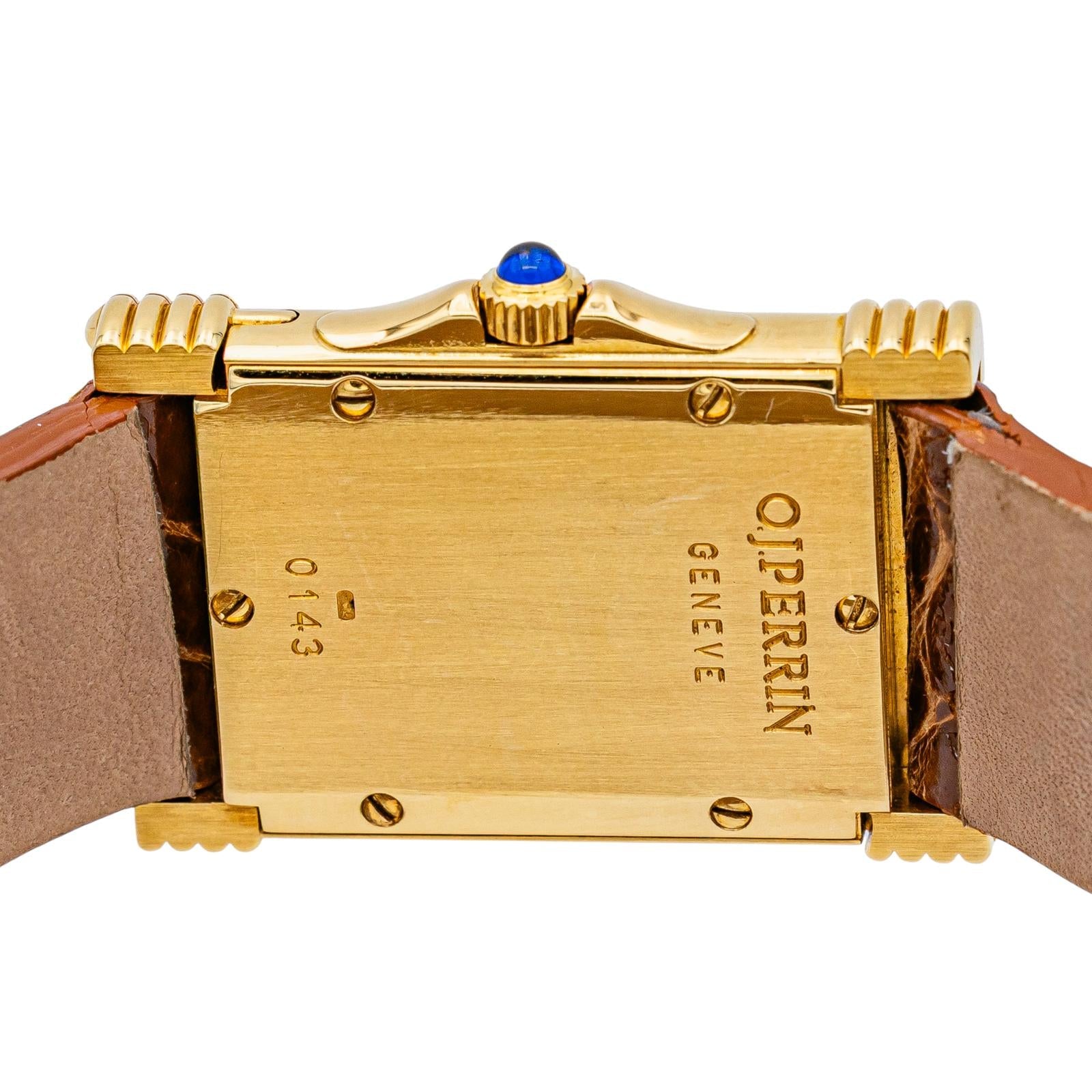 O.J. Perrin Montre Or jaune Saphir