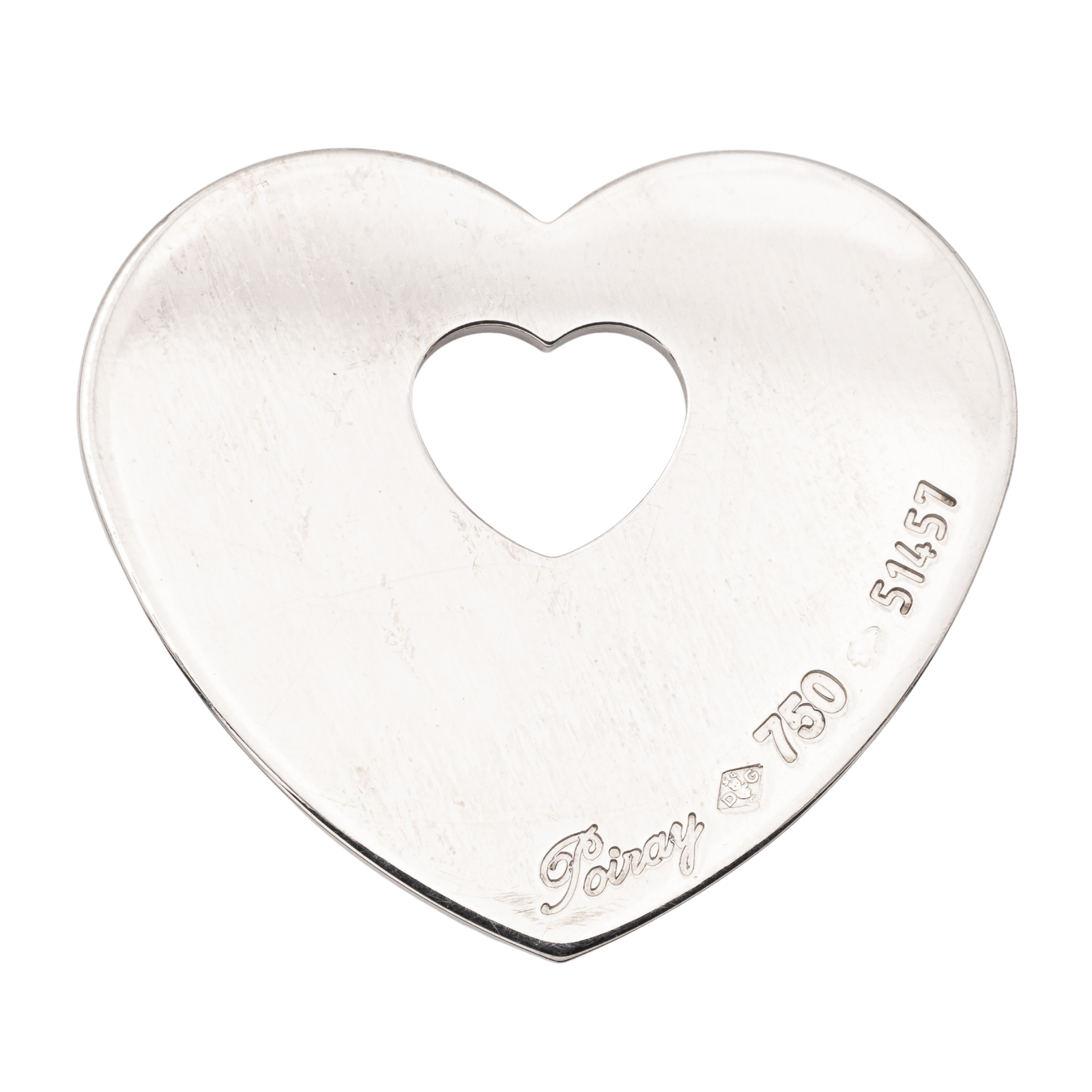 Poiray Pendentif Coeur Or blanc
