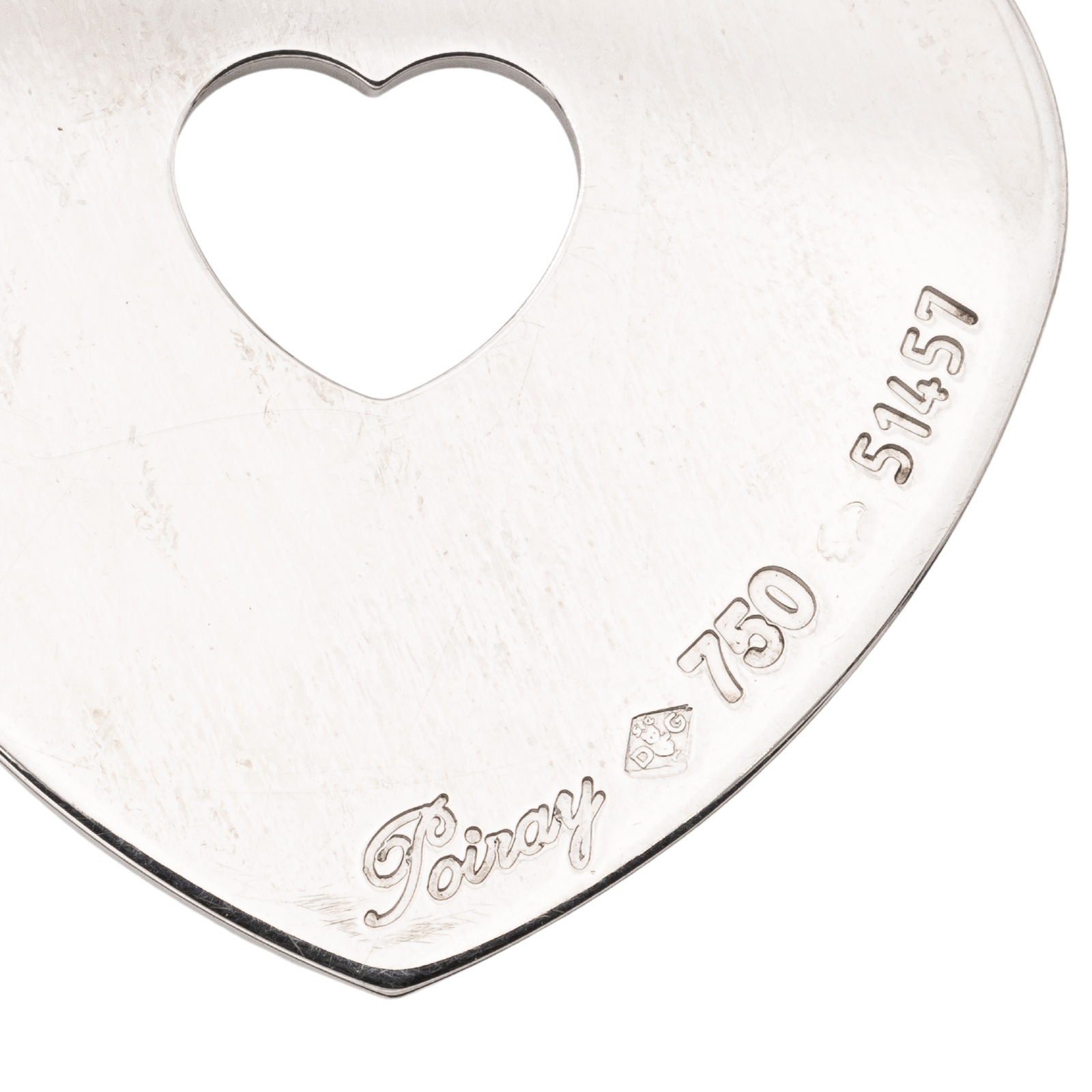 Poiray White Gold Heart Pendant