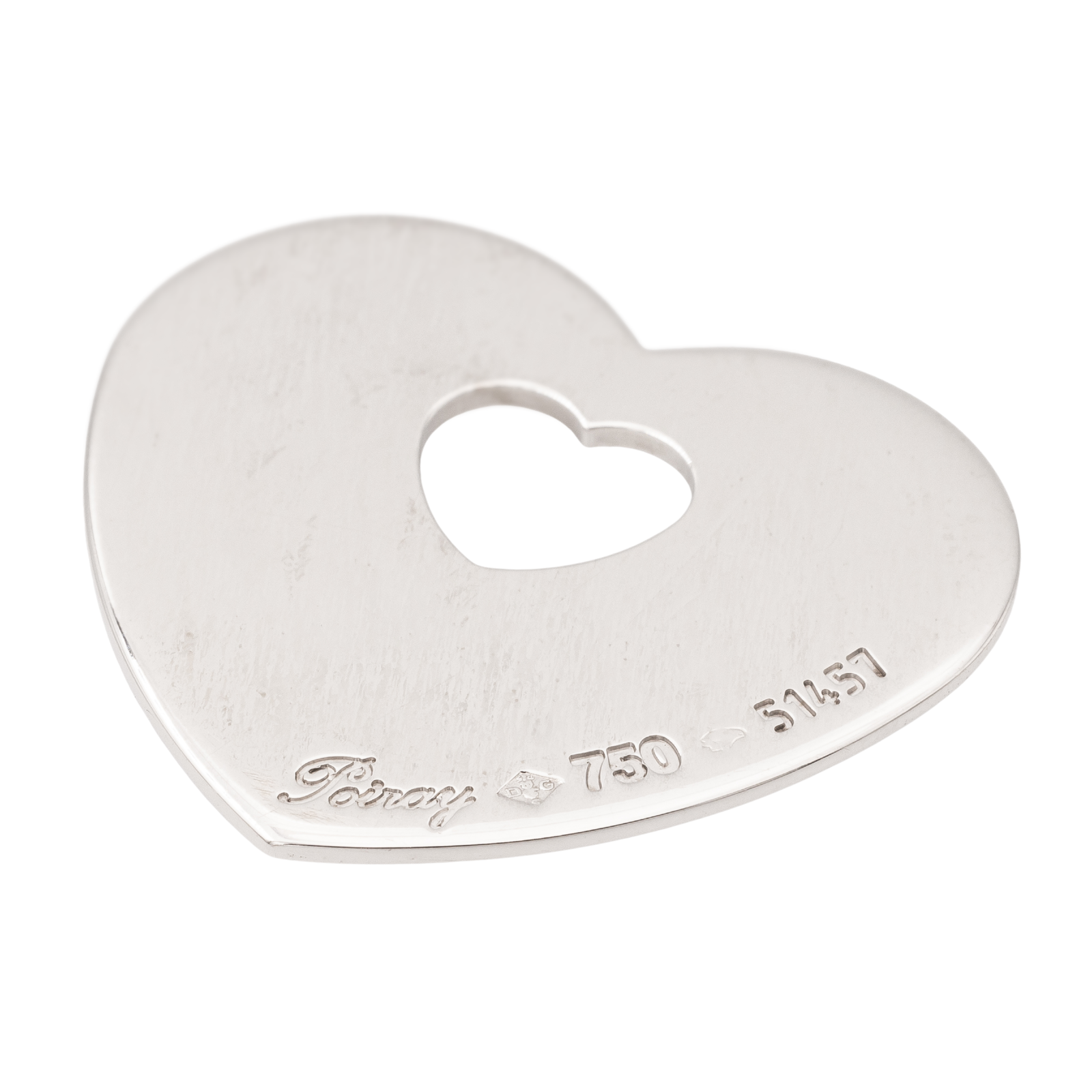 Poiray White Gold Heart Pendant