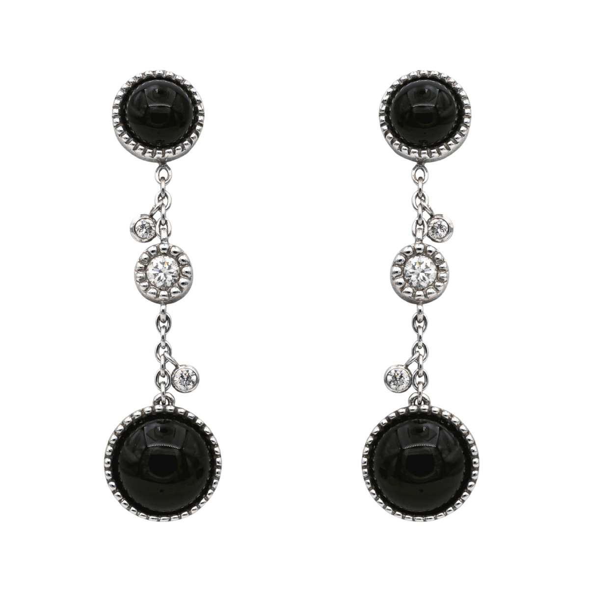 Susie Otero Boucles d'oreilles Pendantes Or blanc Diamant - Maison Eloe