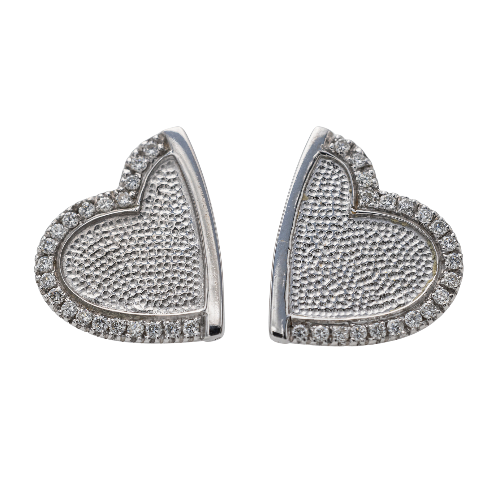 Roberto Coin Boucles d'oreilles Coeur  Or blanc Diamant